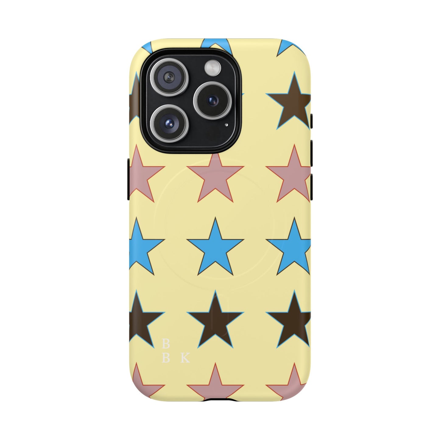 Star Pattern Tough Magnetic Phone Case — Colorful Retro Stars Protective Cover