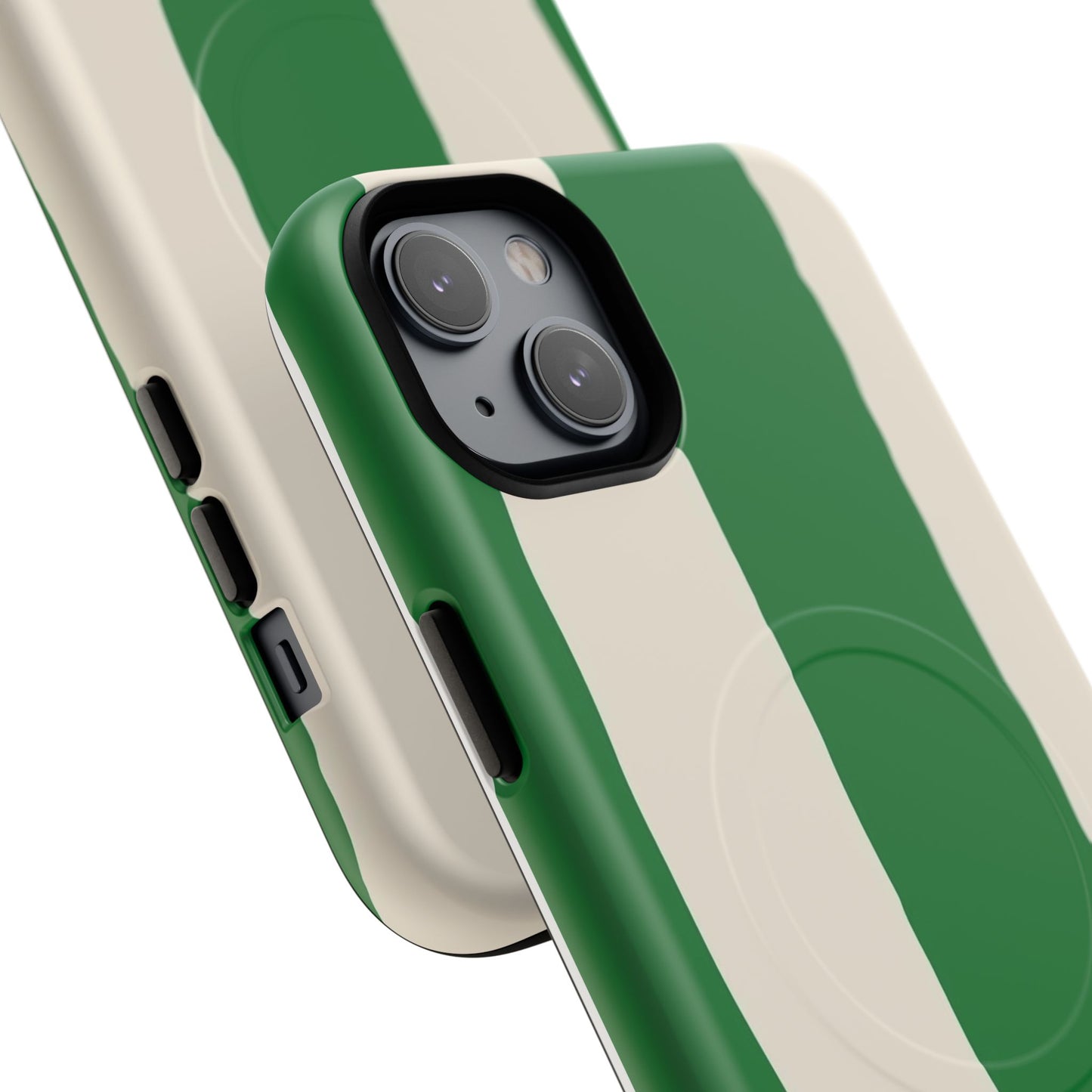 Green Stripe Tough Magnetic Phone Case — Custom Monogram BBK