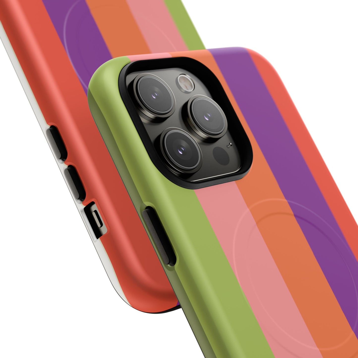 Bold Retro Stripe Magnetic Phone Case — Tough Protective iPhone Cover