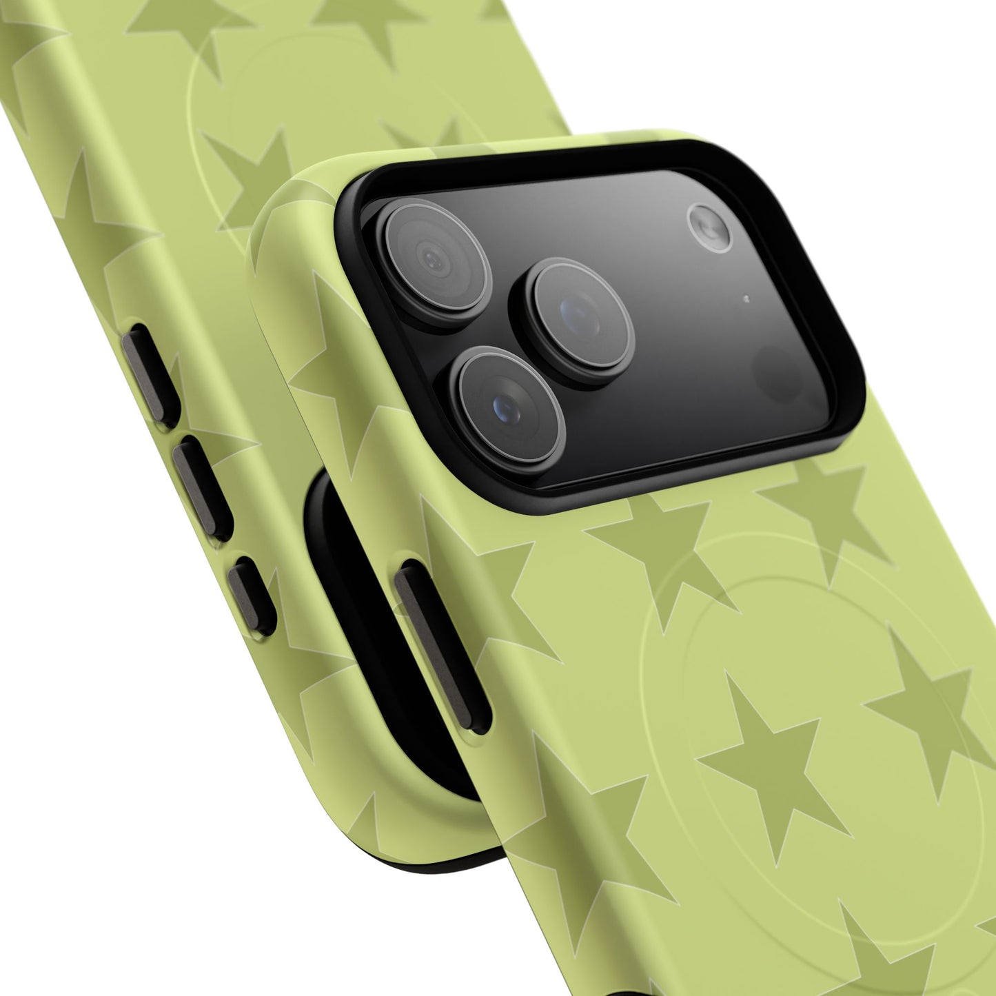 Olive Star Pattern Tough Magnetic Phone Case — Slim Protective iPhone Cover