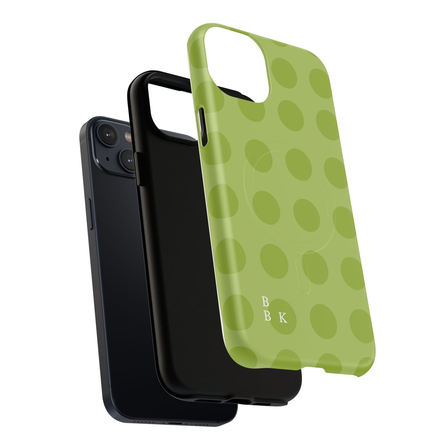 Green Polka Dot Tough Magnetic Phone Case — Slim Magnetic Protective Cover