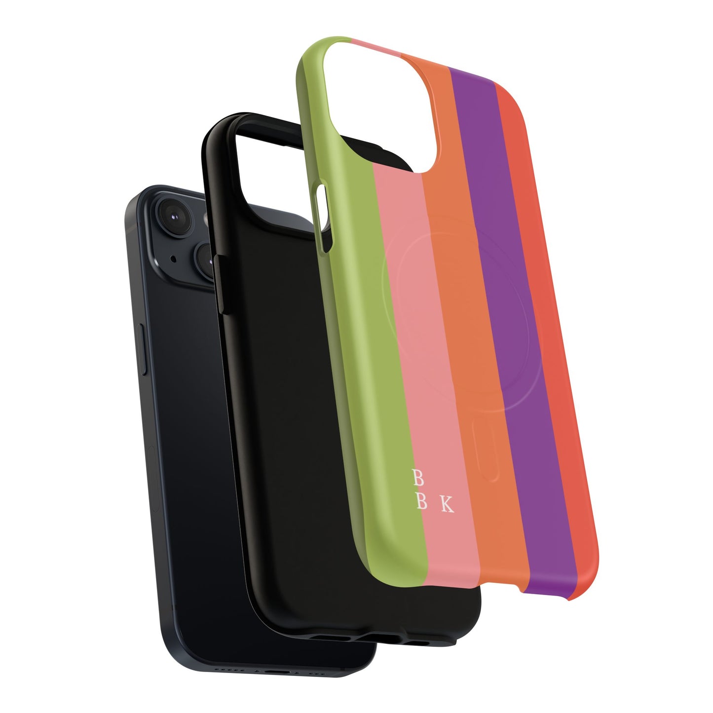 Bold Retro Stripe Magnetic Phone Case — Tough Protective iPhone Cover