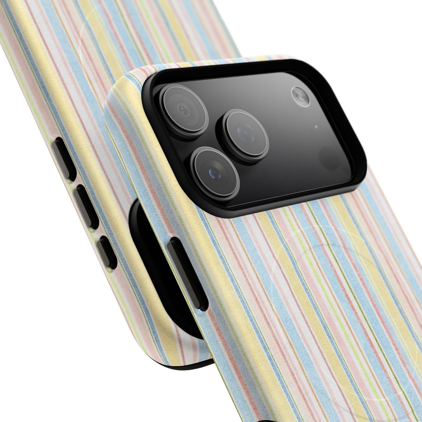 Striped Pastel Phone Case — Tough Magnetic Protection