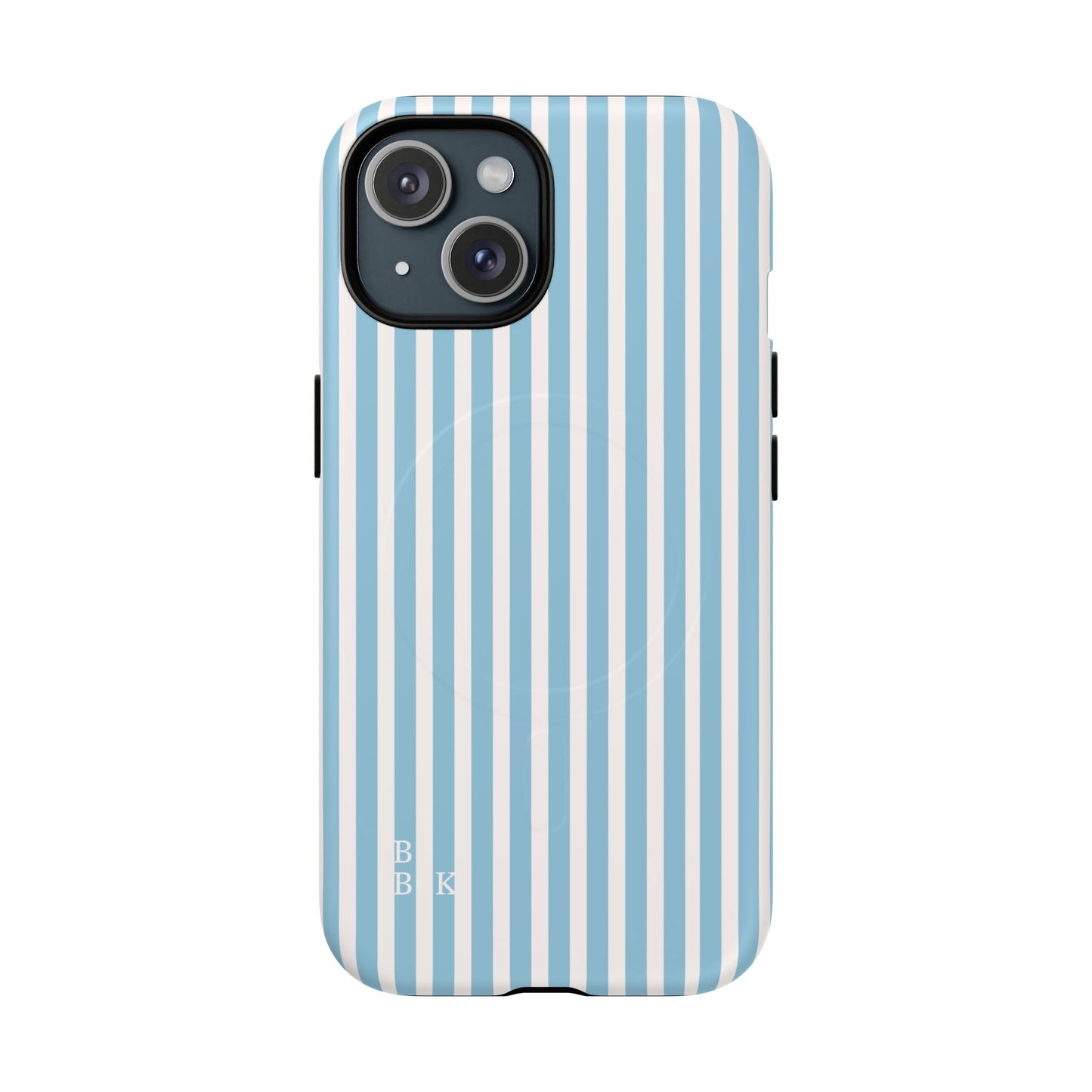 MagSafe Phone Case — Blue Vertical Stripe Tough Magnetic Protective Cover