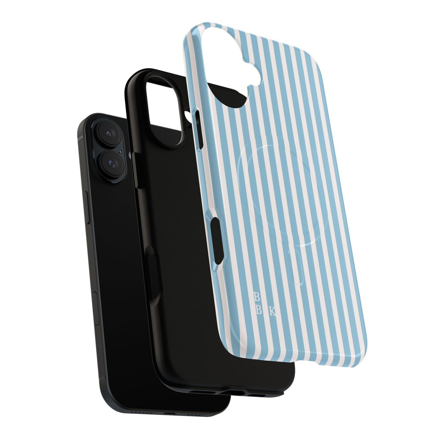 MagSafe Phone Case — Blue Vertical Stripe Tough Magnetic Protective Cover