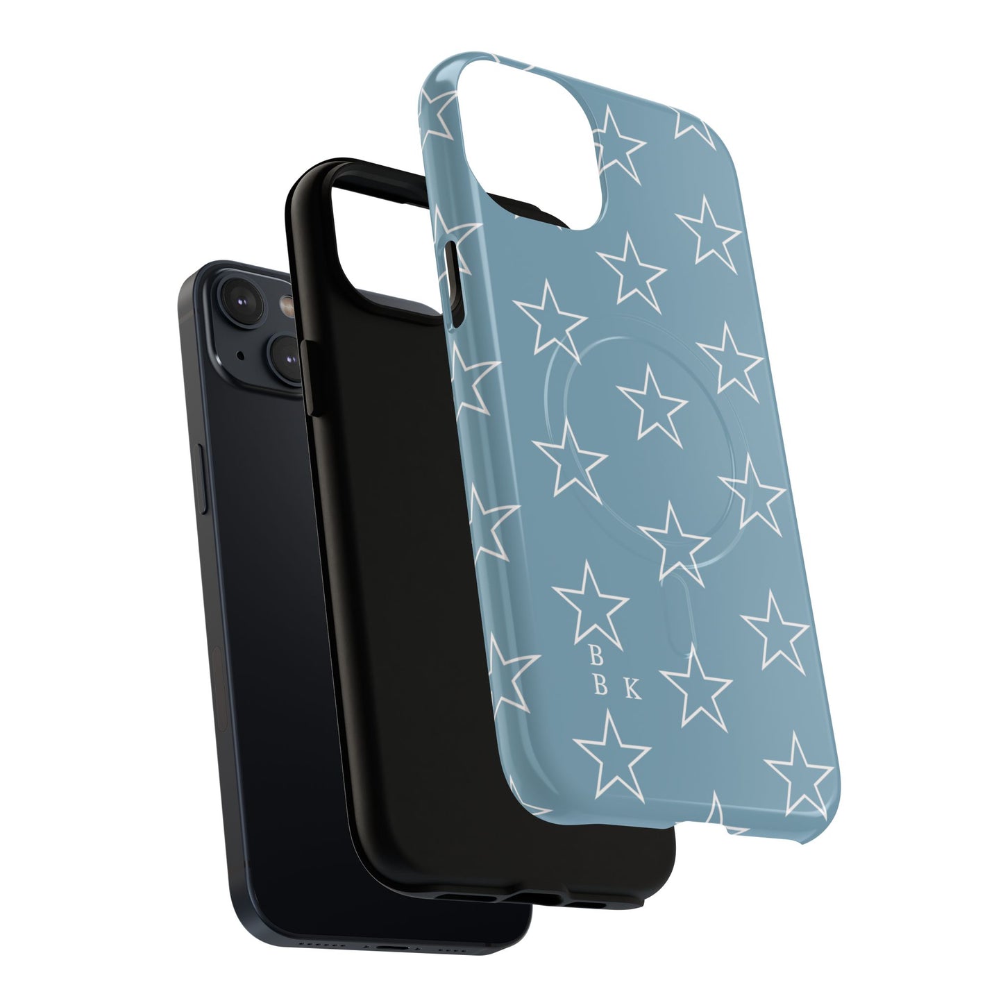 Blue Star Pattern Magnetic Phone Case — Tough Protective iPhone Cover