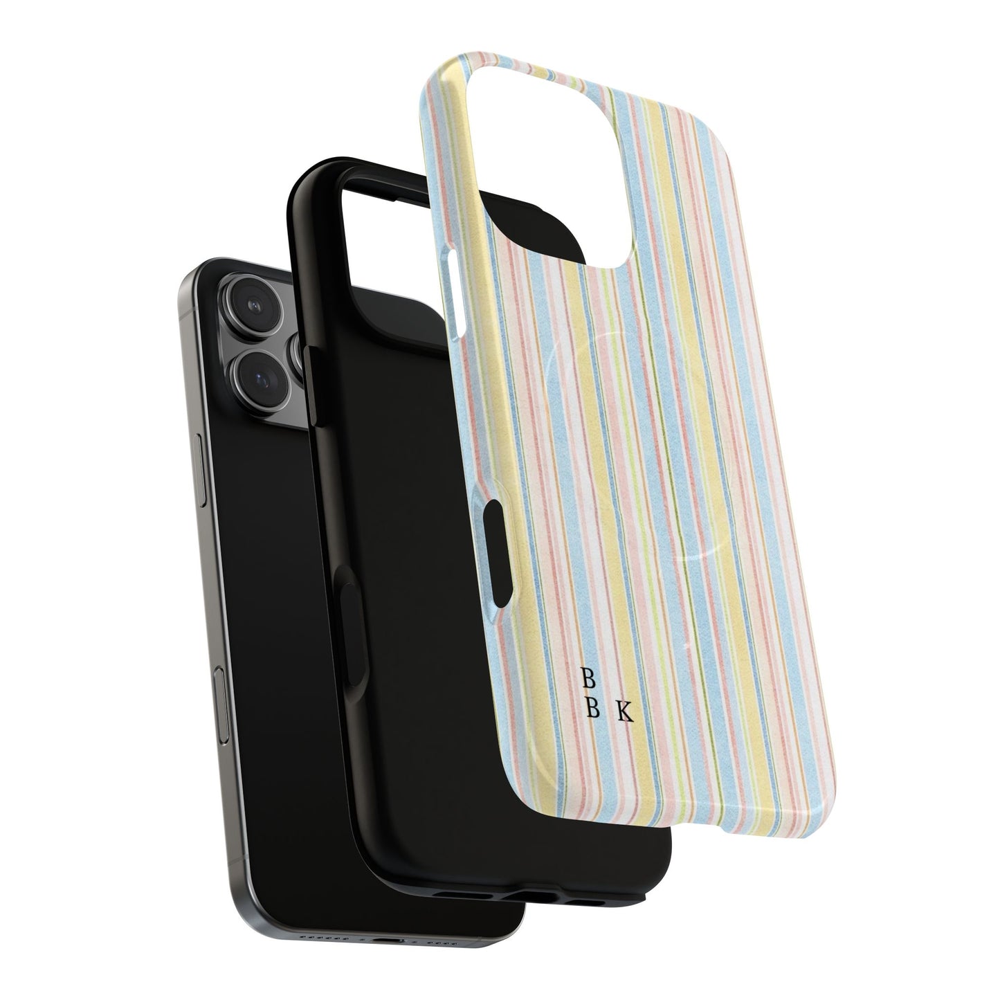 Striped Pastel Phone Case — Tough Magnetic Protection