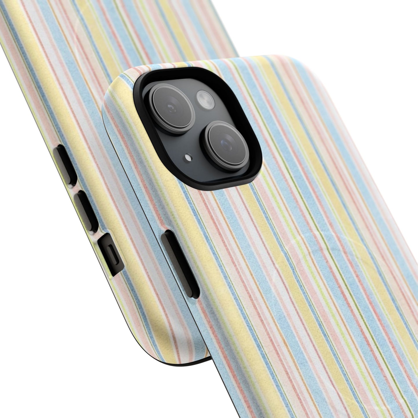 Striped Pastel Phone Case — Tough Magnetic Protection