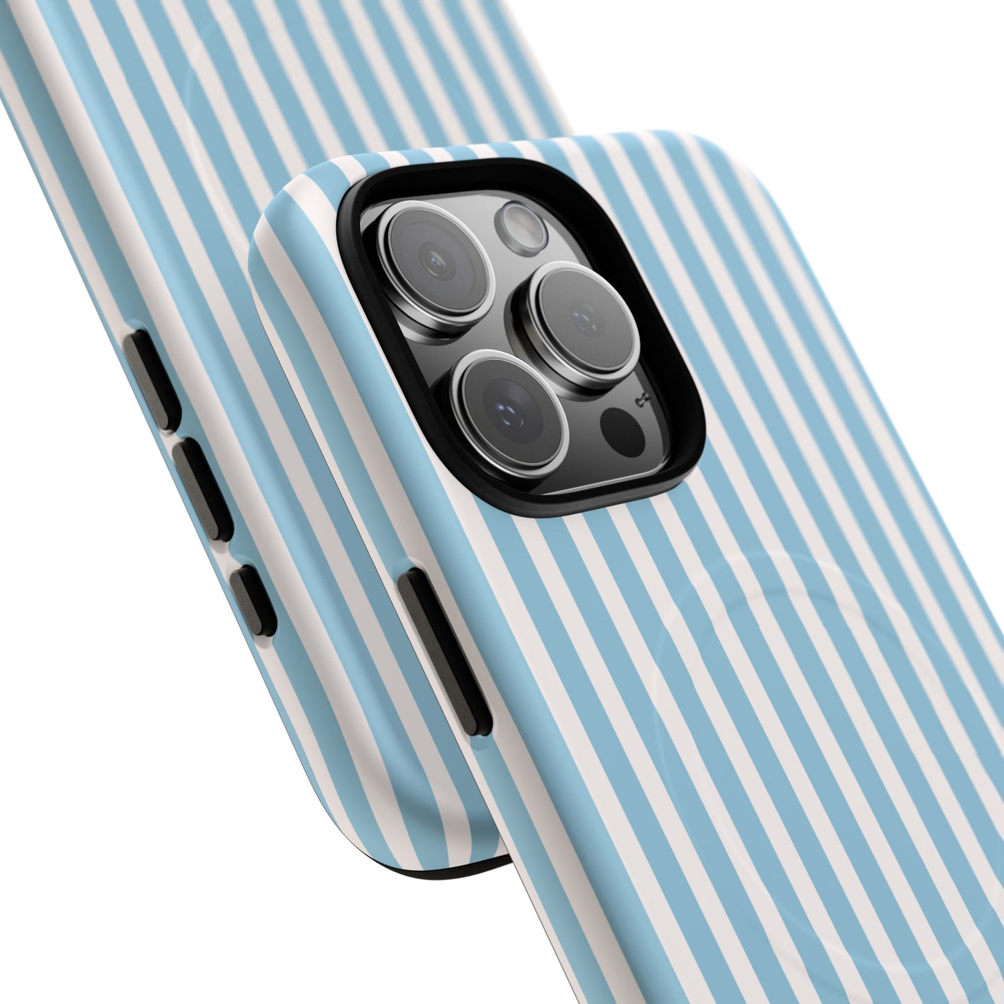 MagSafe Phone Case — Blue Vertical Stripe Tough Magnetic Protective Cover