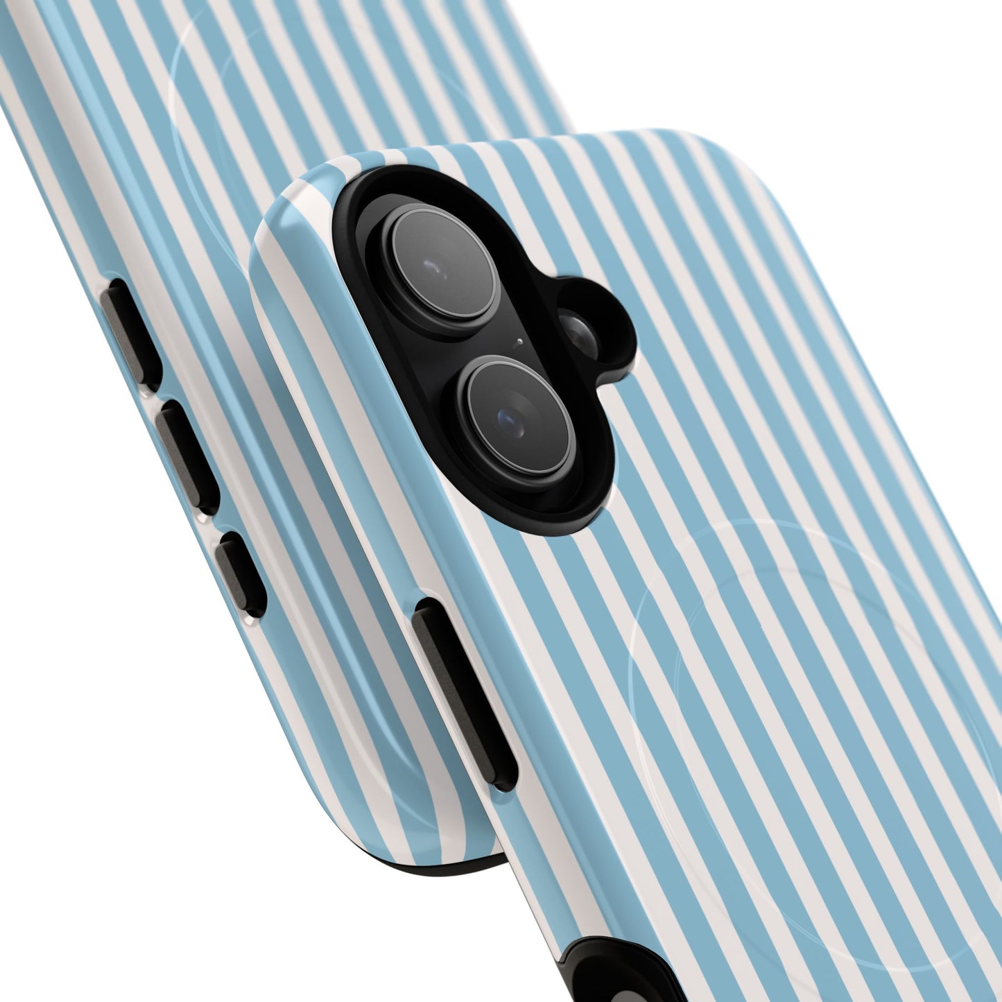 MagSafe Phone Case — Blue Vertical Stripe Tough Magnetic Protective Cover