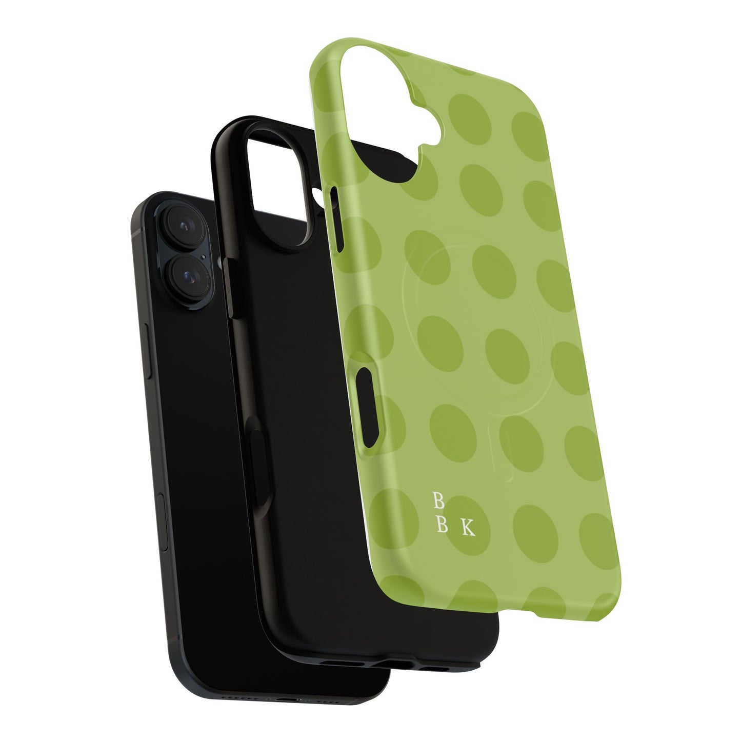 Green Polka Dot Tough Magnetic Phone Case — Slim Magnetic Protective Cover