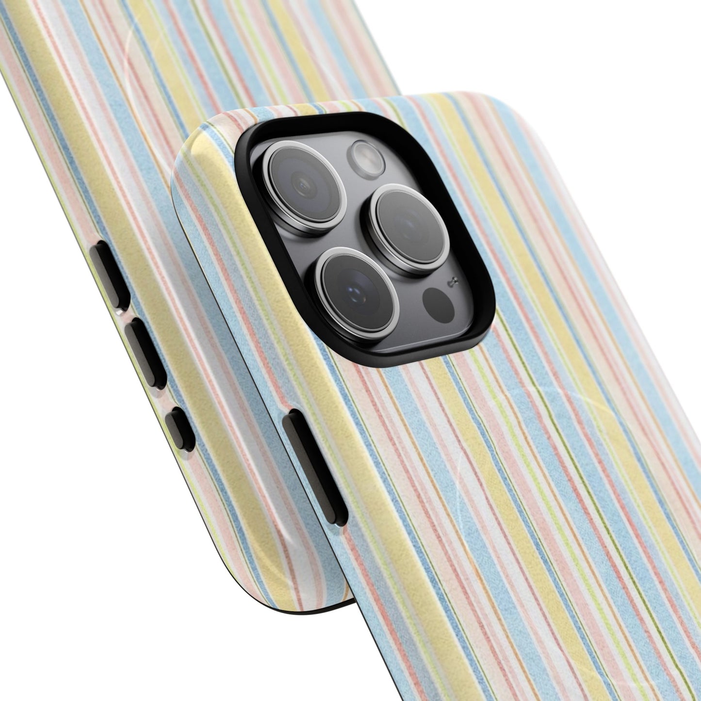 Striped Pastel Phone Case — Tough Magnetic Protection