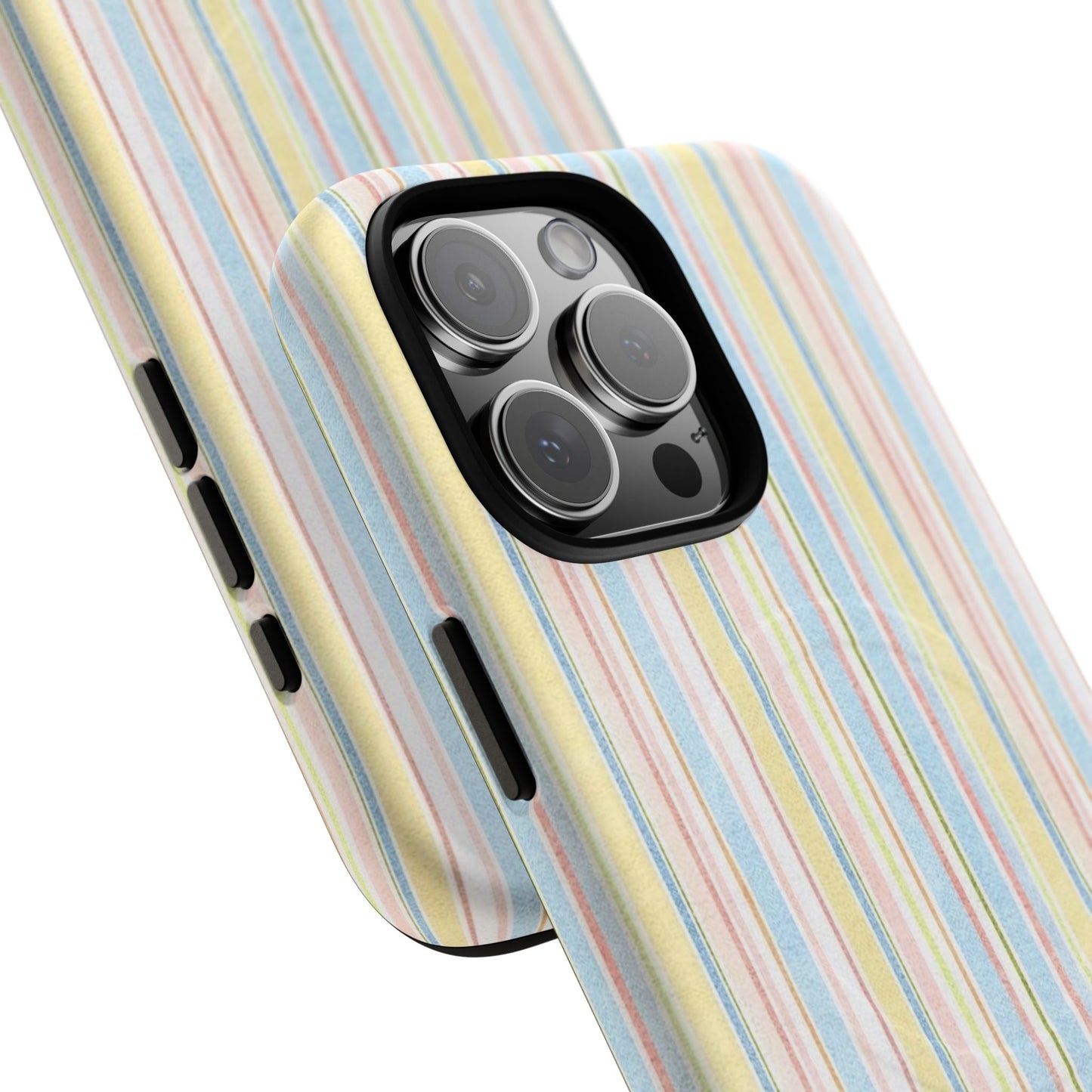 Striped Pastel Phone Case — Tough Magnetic Protection