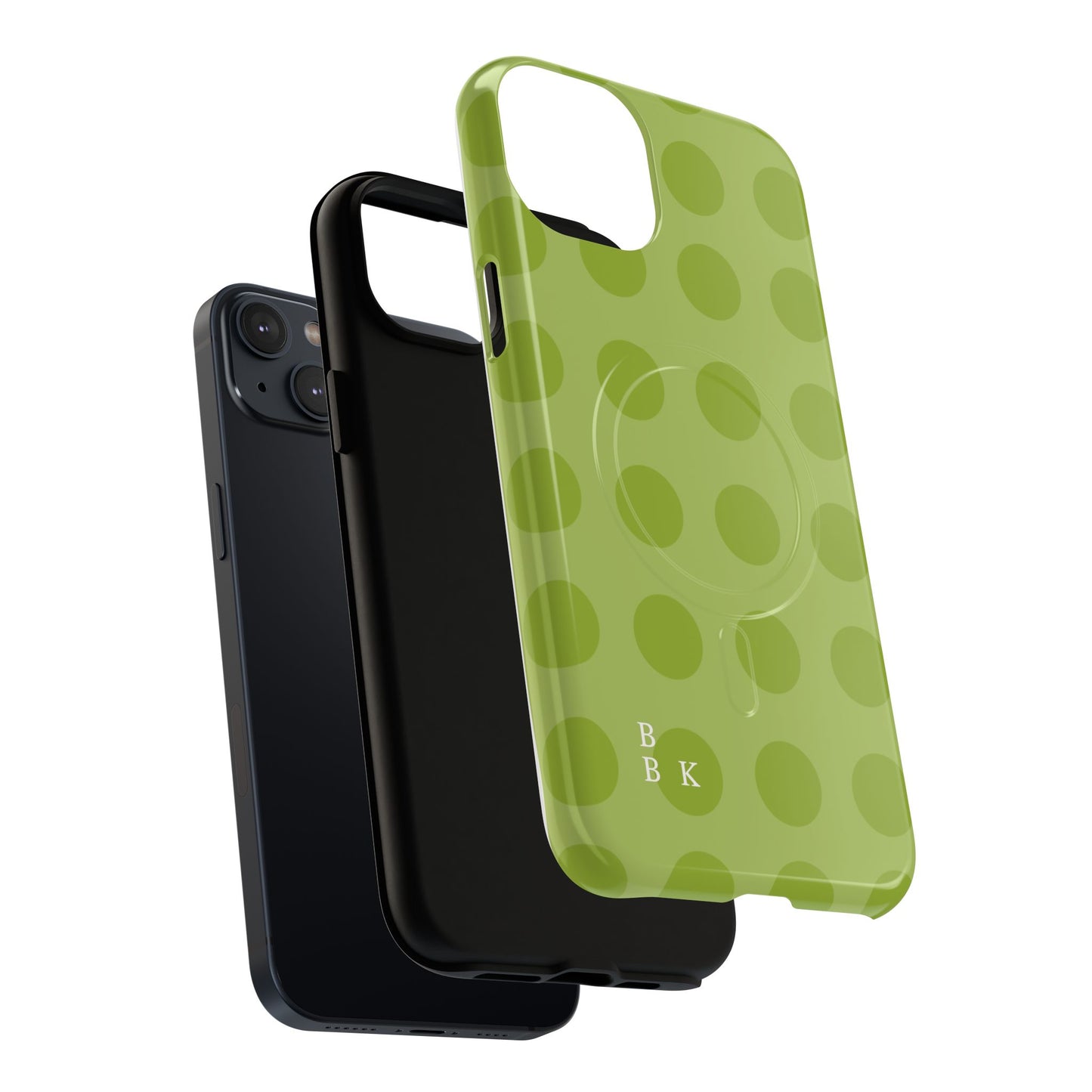 Green Polka Dot Tough Magnetic Phone Case — Slim Magnetic Protective Cover