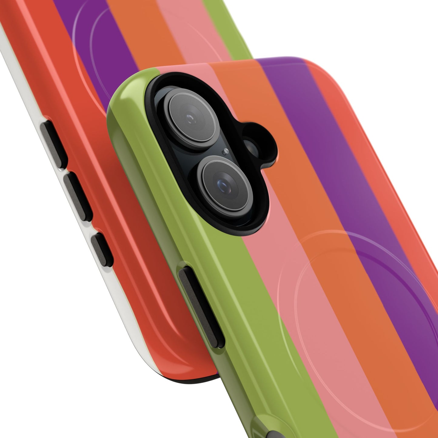 Bold Retro Stripe Magnetic Phone Case — Tough Protective iPhone Cover