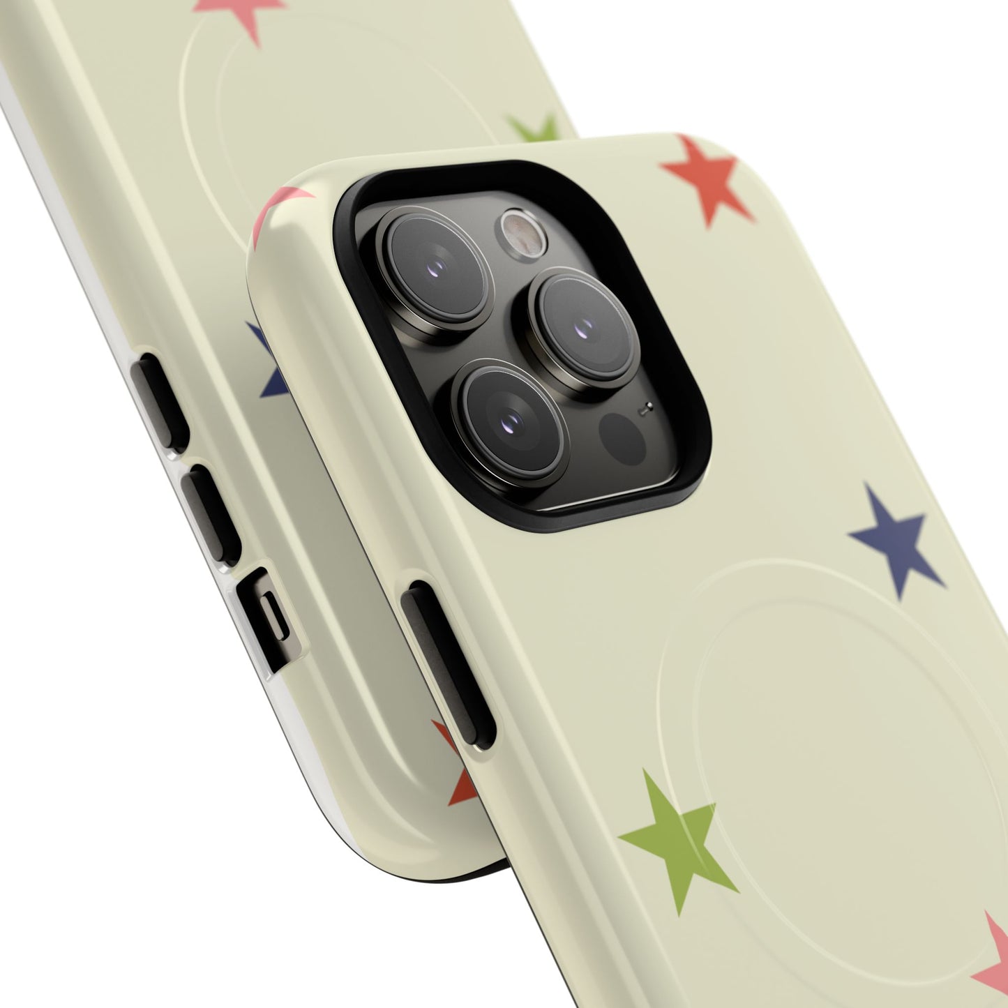 Magnetic Tough Phone Case — Colorful Star Pattern Protective iPhone Cover