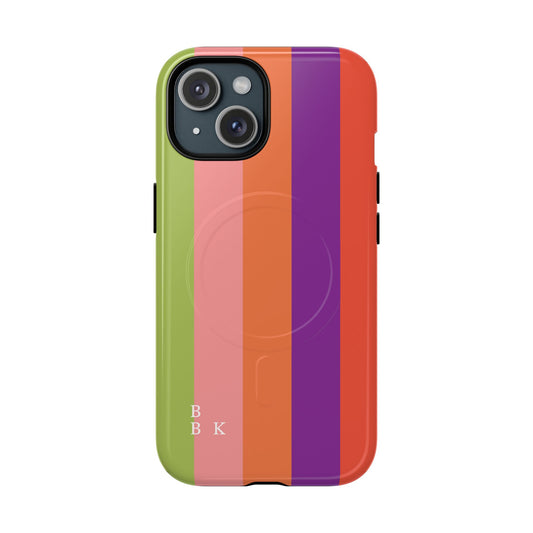 Bold Retro Stripe Magnetic Phone Case — Tough Protective iPhone Cover