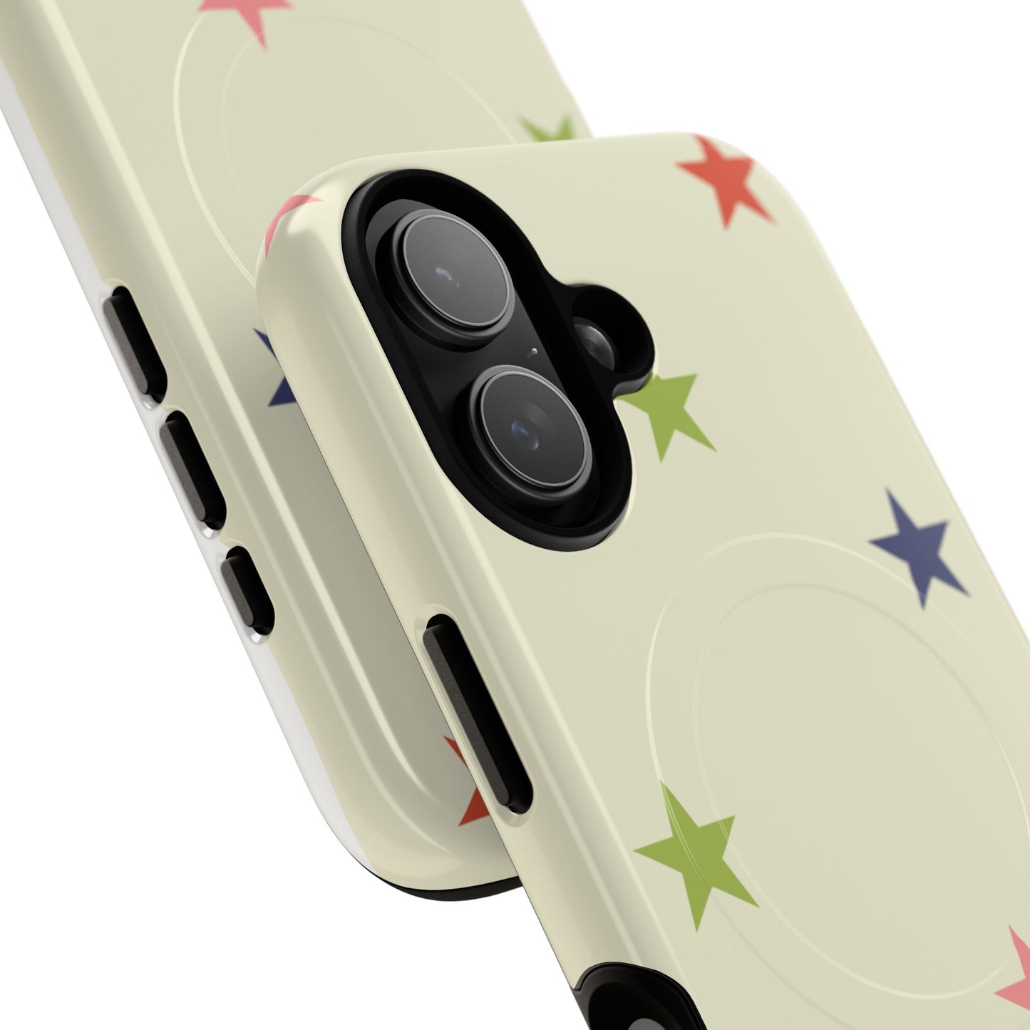 Magnetic Tough Phone Case — Colorful Star Pattern Protective iPhone Cover