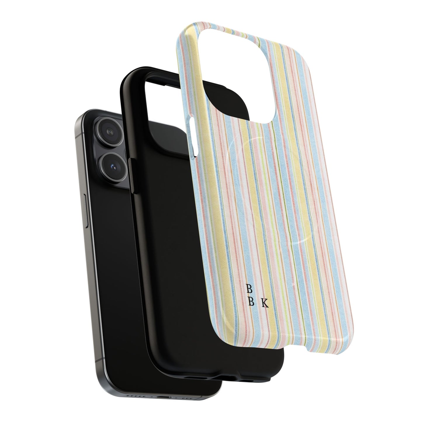 Striped Pastel Phone Case — Tough Magnetic Protection