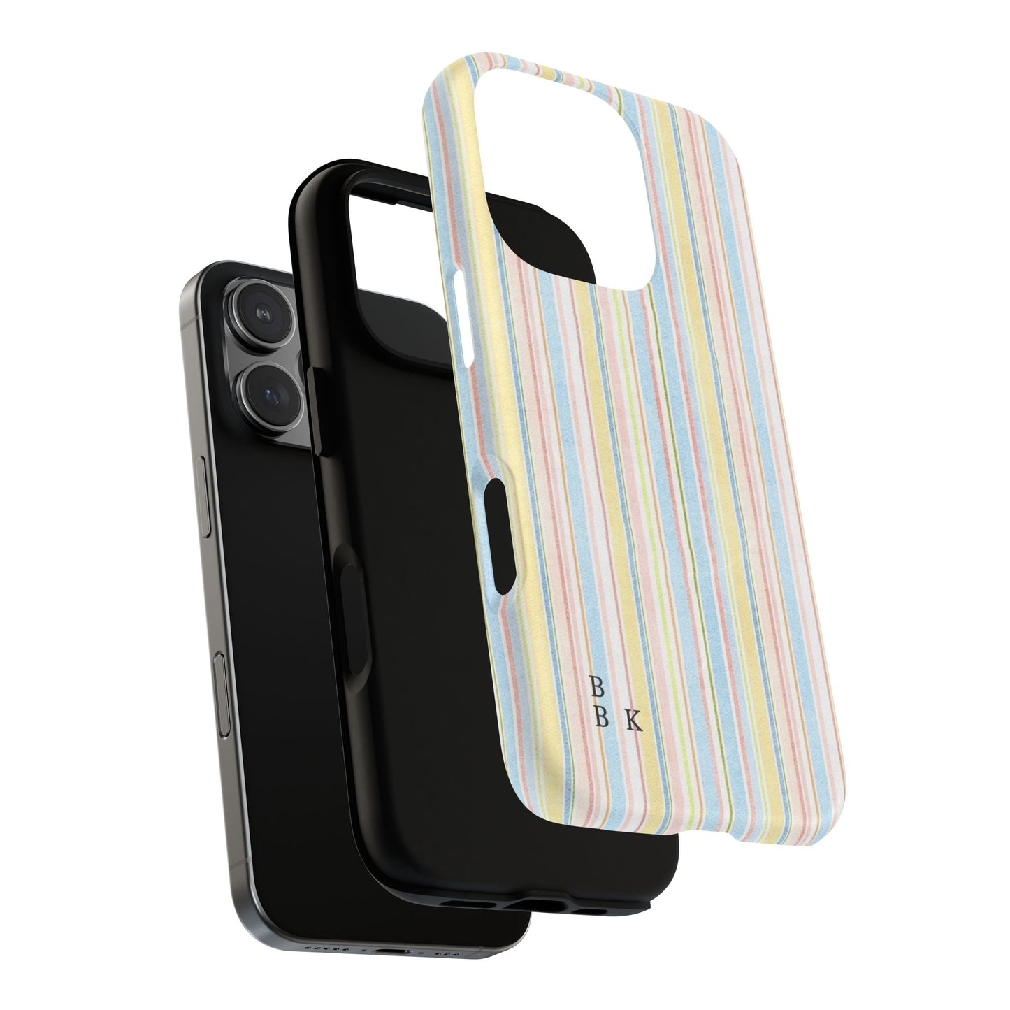 Striped Pastel Phone Case — Tough Magnetic Protection