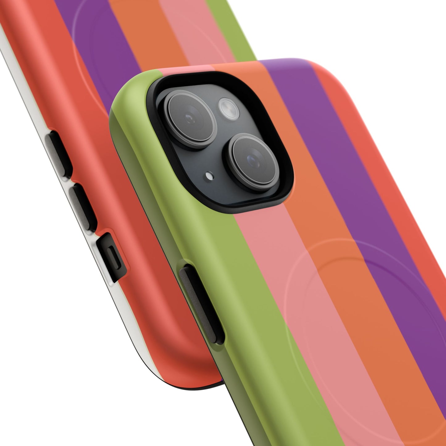 Bold Retro Stripe Magnetic Phone Case — Tough Protective iPhone Cover