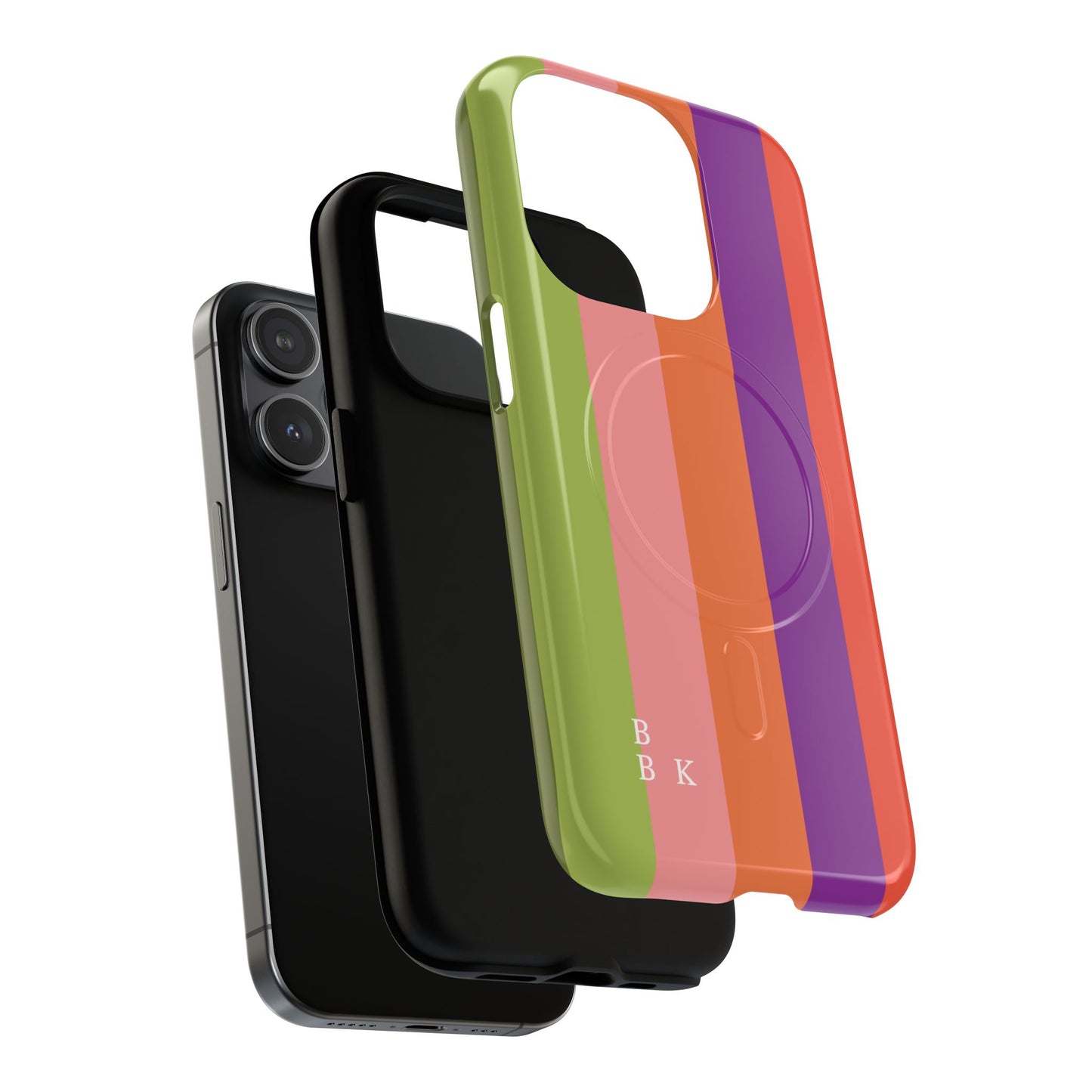 Bold Retro Stripe Magnetic Phone Case — Tough Protective iPhone Cover