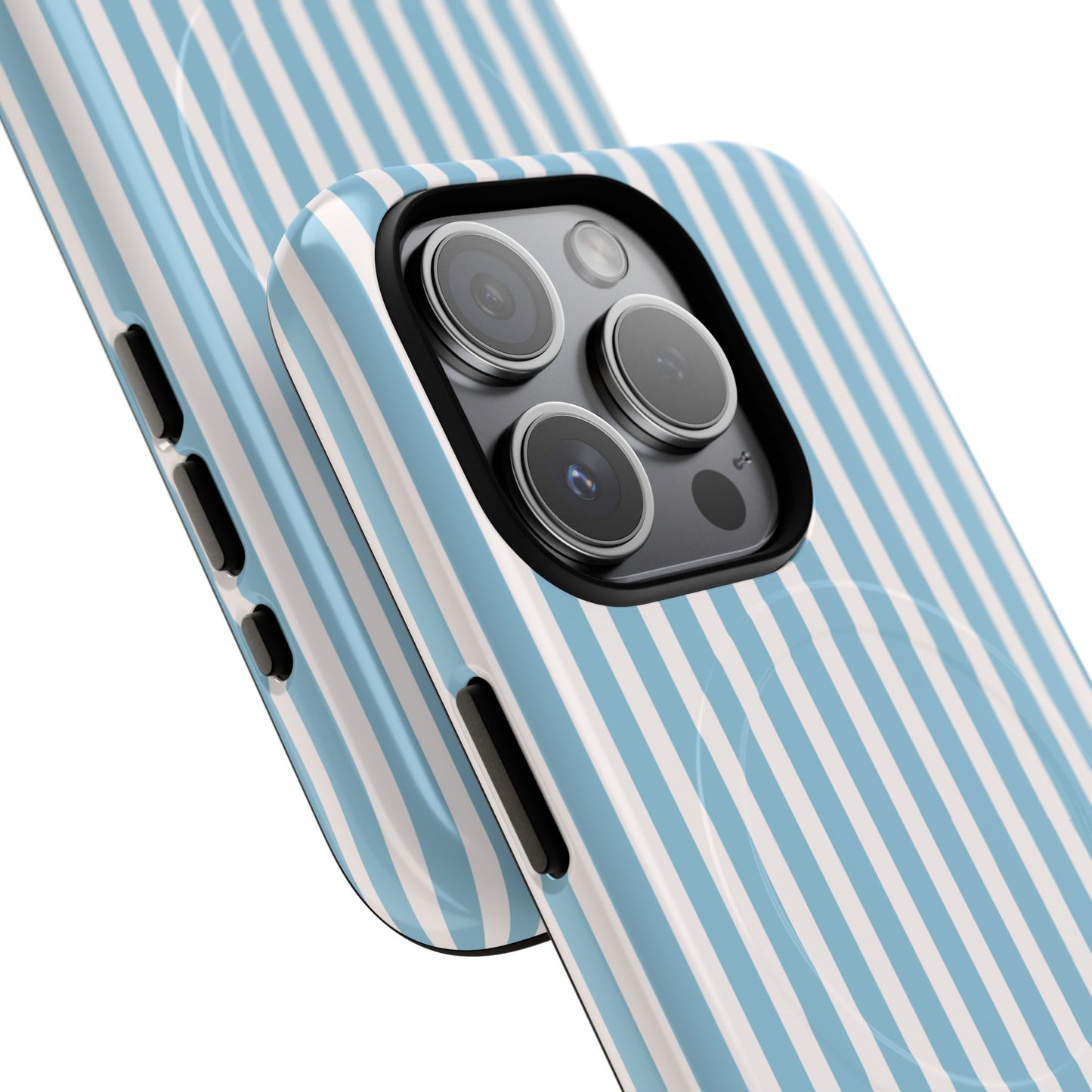MagSafe Phone Case — Blue Vertical Stripe Tough Magnetic Protective Cover