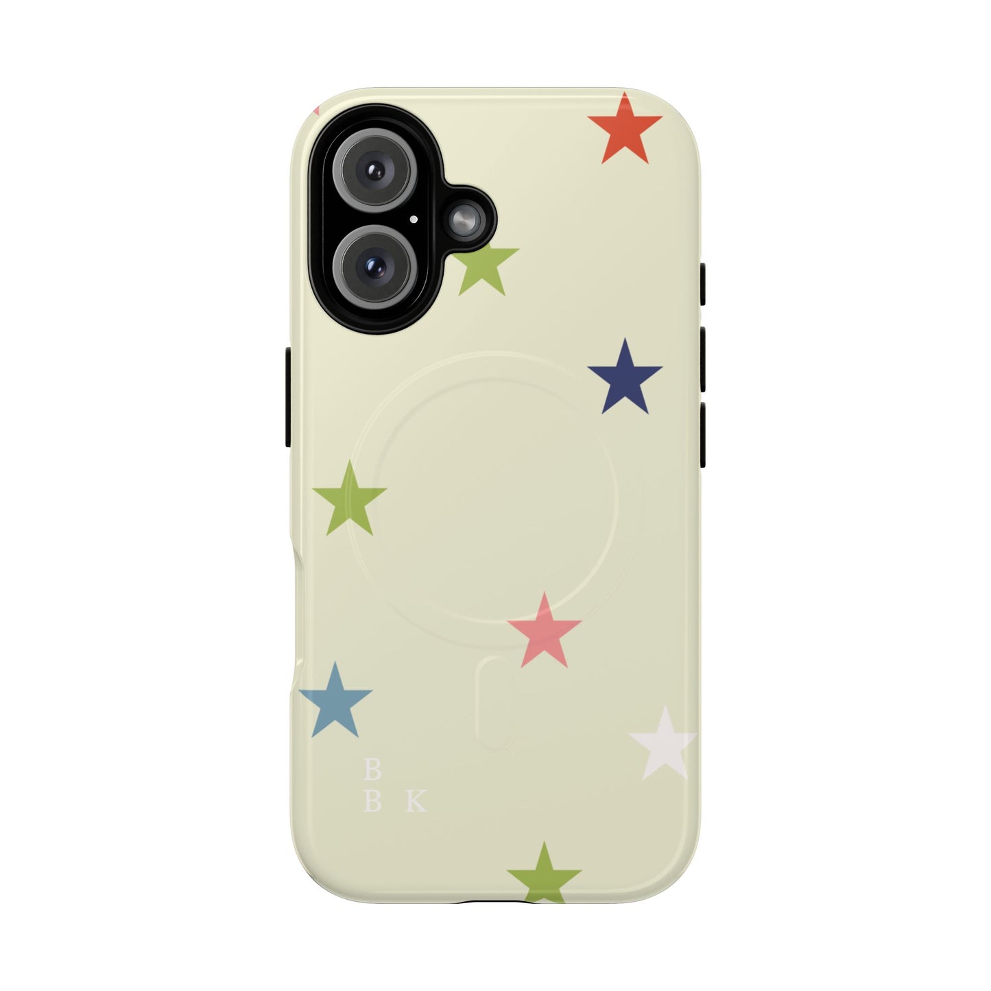 Magnetic Tough Phone Case — Colorful Star Pattern Protective iPhone Cover