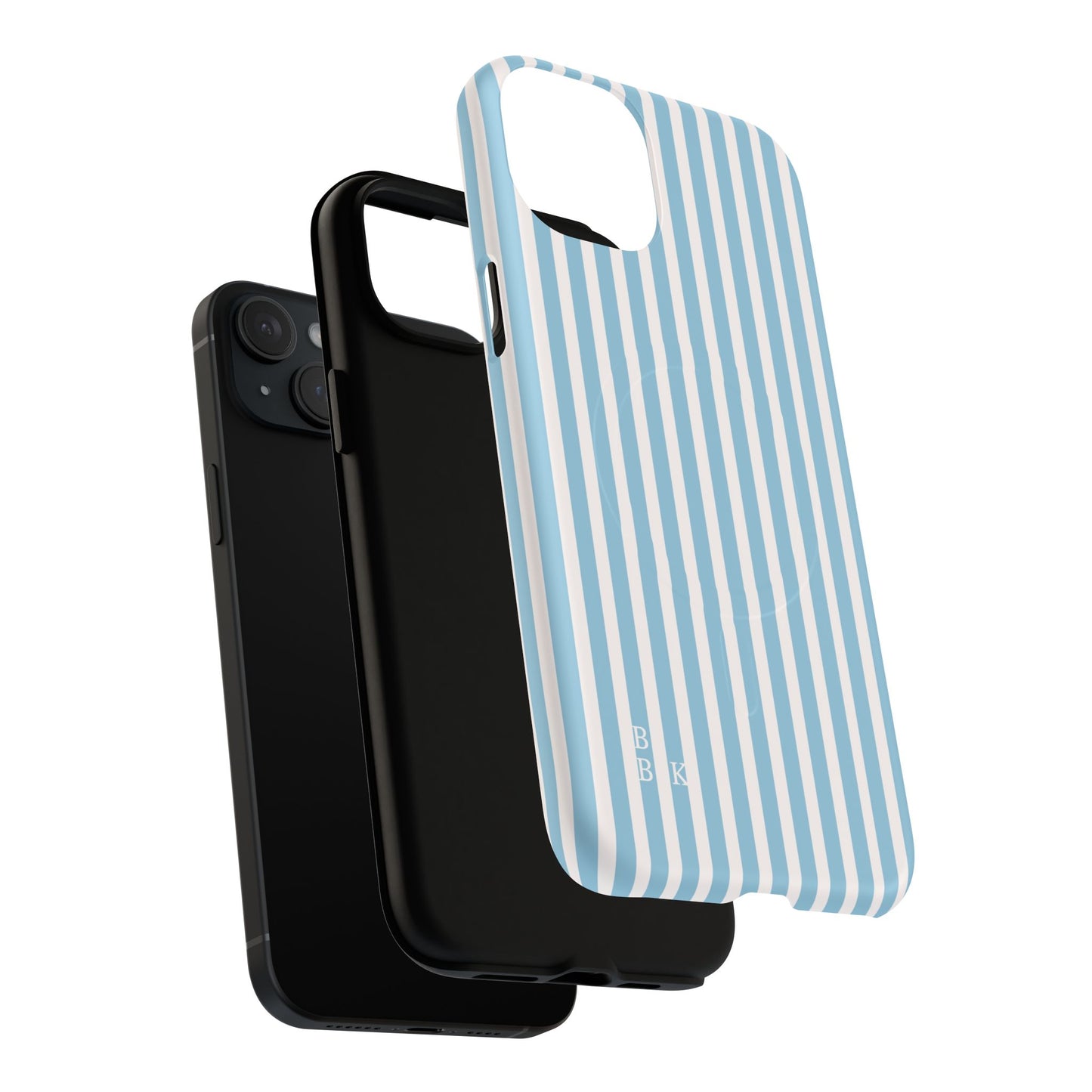 MagSafe Phone Case — Blue Vertical Stripe Tough Magnetic Protective Cover