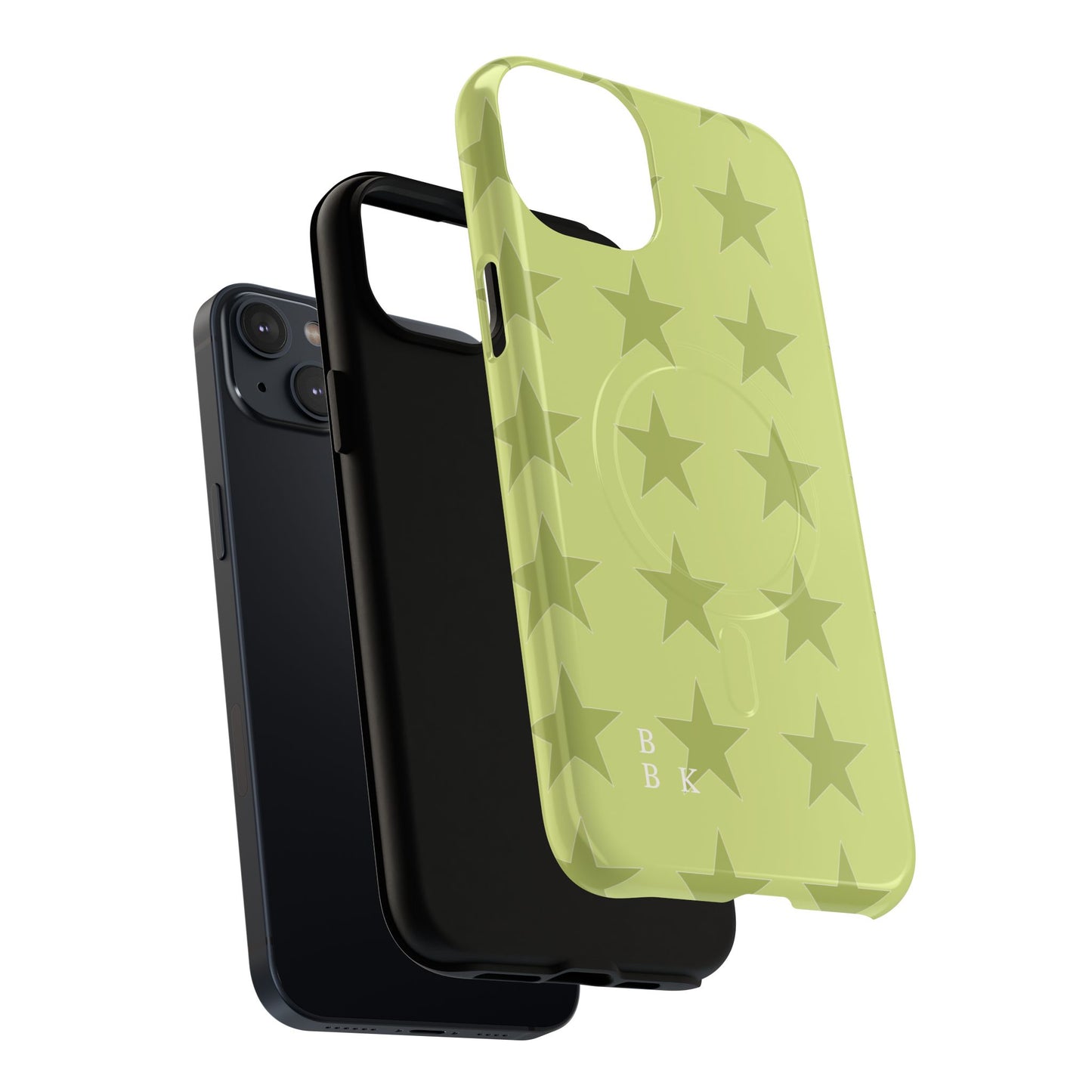 Olive Star Pattern Tough Magnetic Phone Case — Slim Protective iPhone Cover