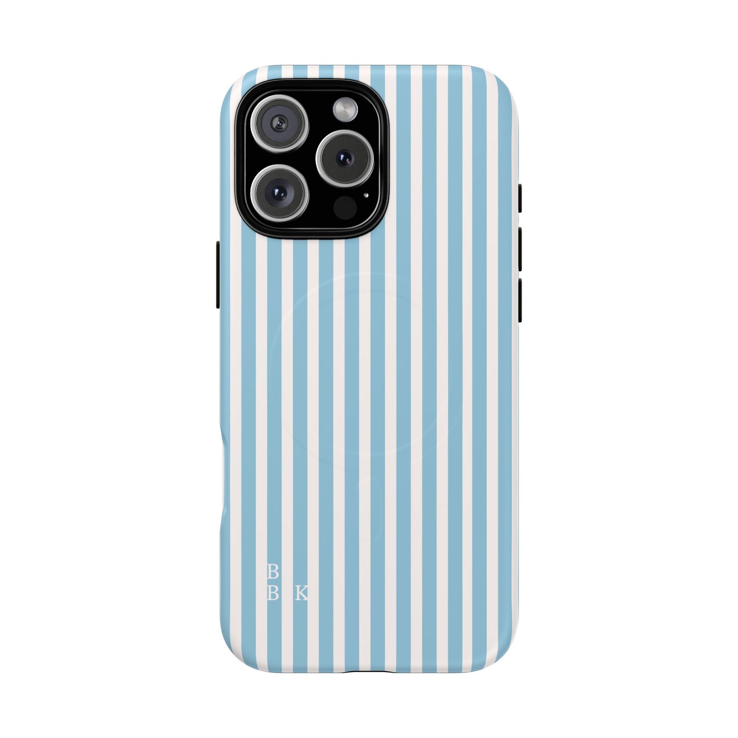 MagSafe Phone Case — Blue Vertical Stripe Tough Magnetic Protective Cover