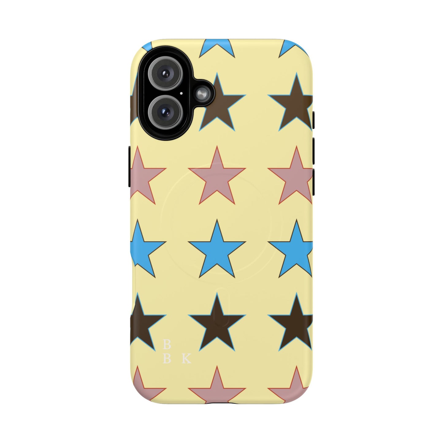 Star Pattern Tough Magnetic Phone Case — Colorful Retro Stars Protective Cover
