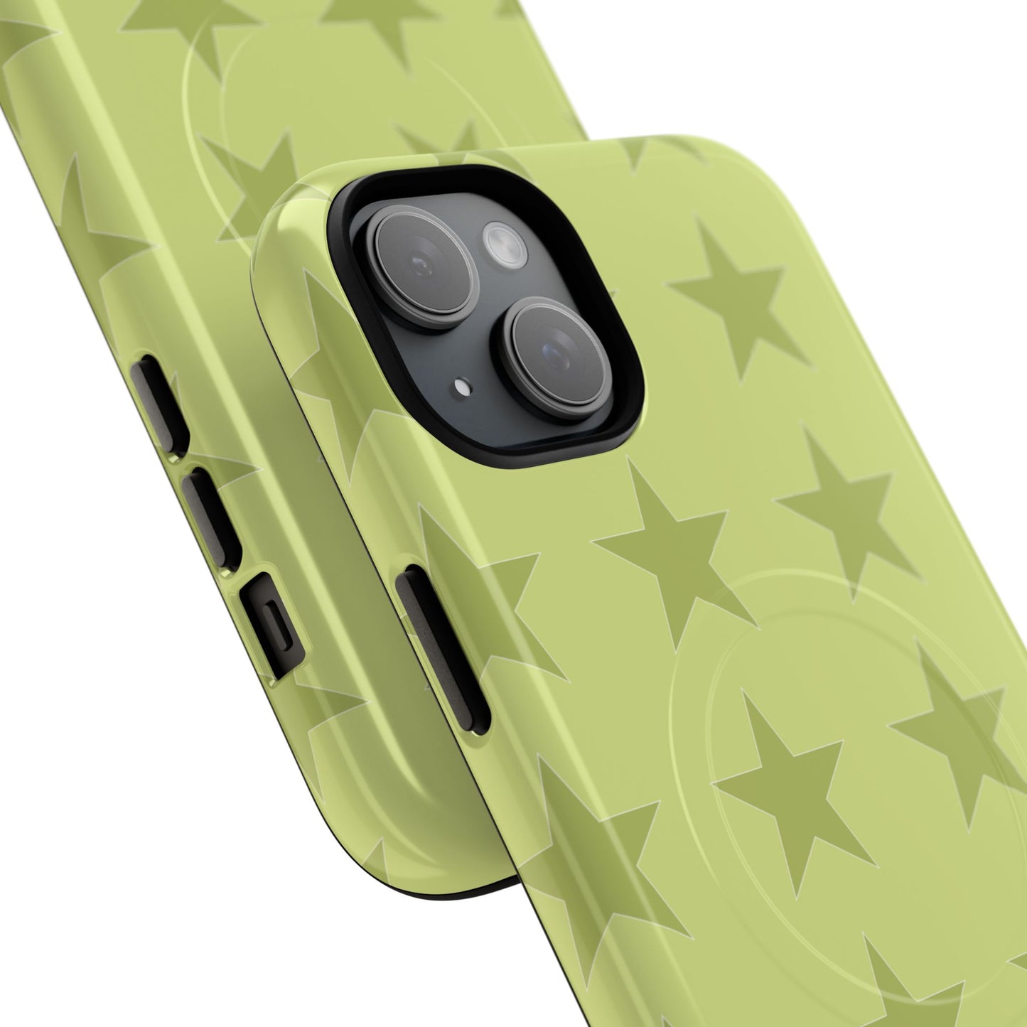 Olive Star Pattern Tough Magnetic Phone Case — Slim Protective iPhone Cover
