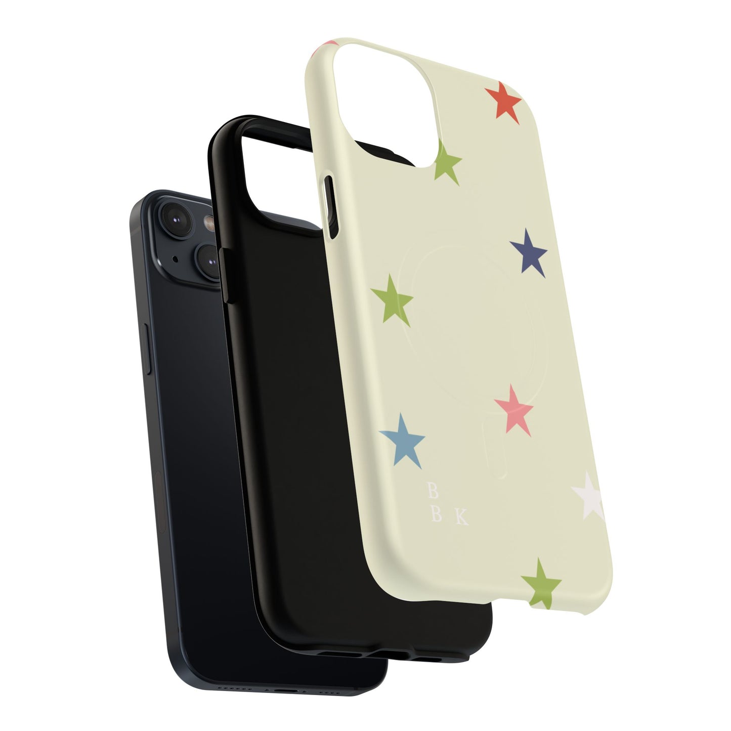 Magnetic Tough Phone Case — Colorful Star Pattern Protective iPhone Cover
