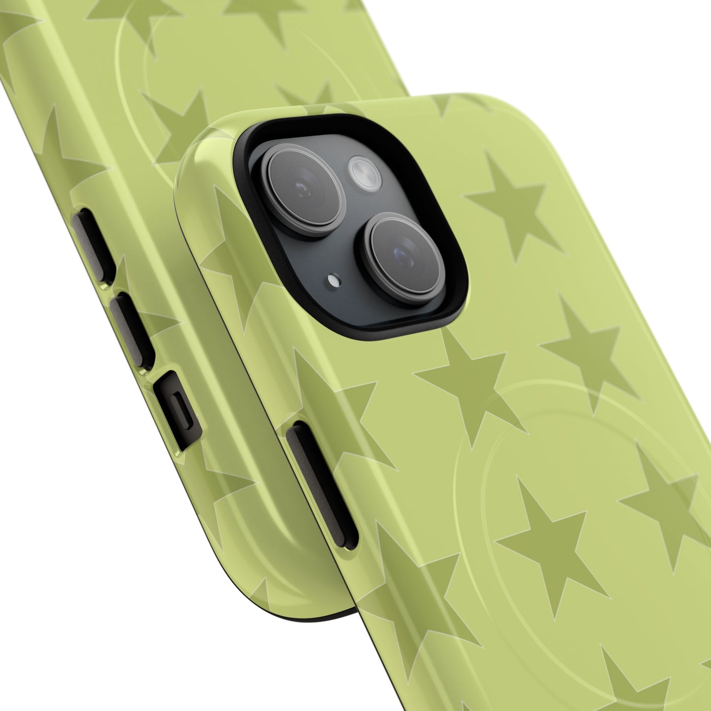 Olive Star Pattern Tough Magnetic Phone Case — Slim Protective iPhone Cover
