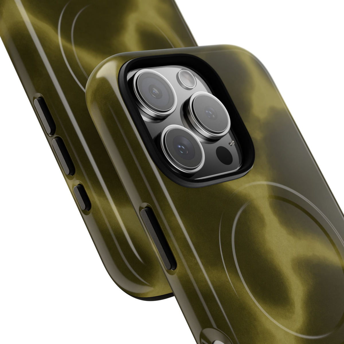 Olive Smoke Magnetic Phone Case — Tough Protective MagSafe-Compatible Cover