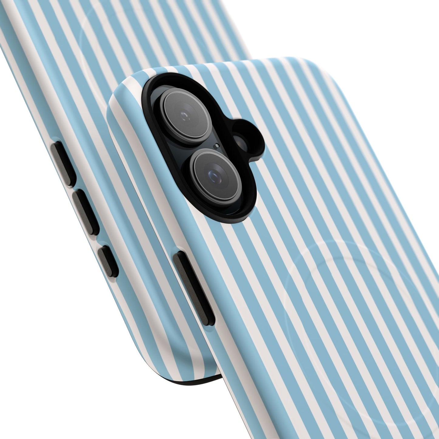 MagSafe Phone Case — Blue Vertical Stripe Tough Magnetic Protective Cover