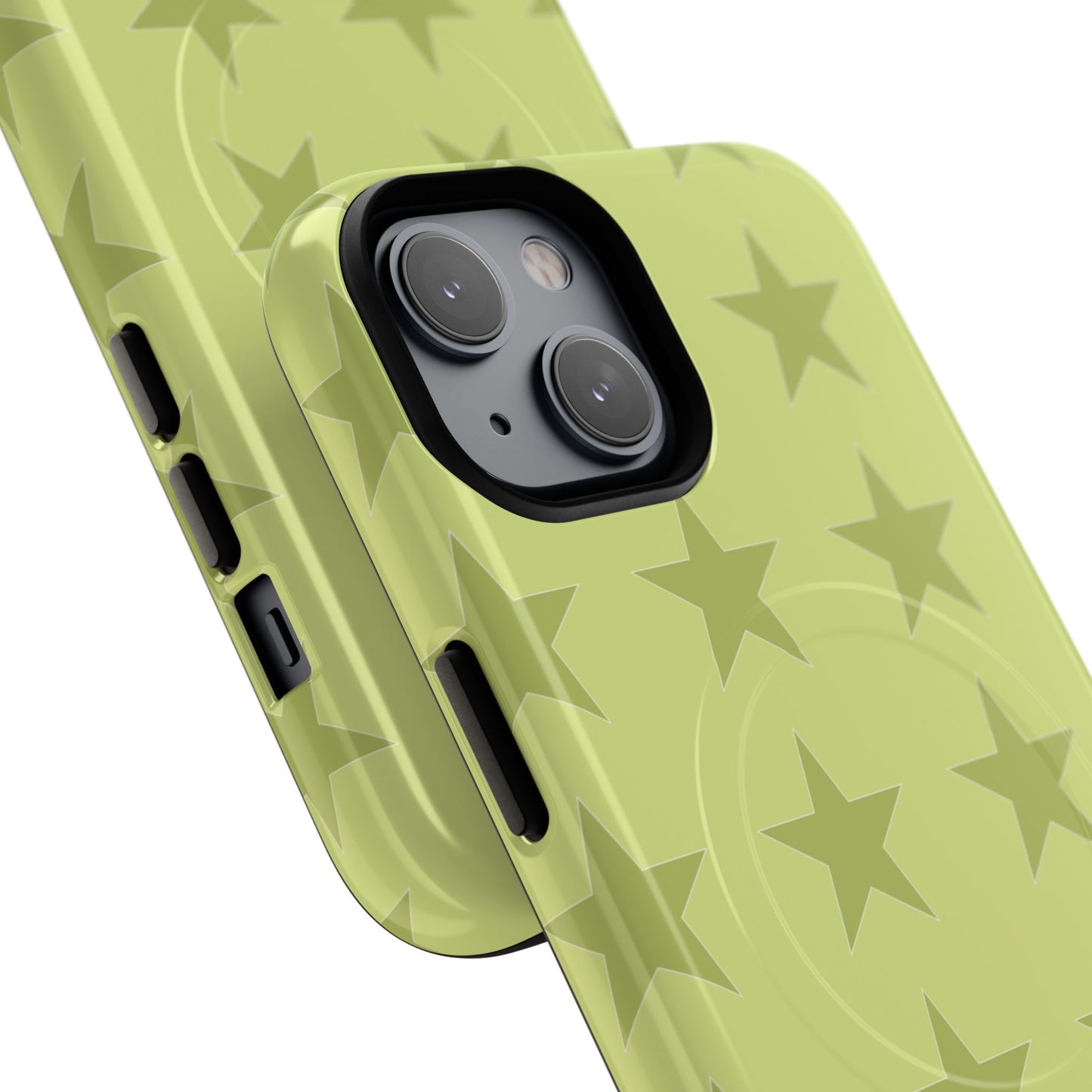 Olive Star Pattern Tough Magnetic Phone Case — Slim Protective iPhone Cover