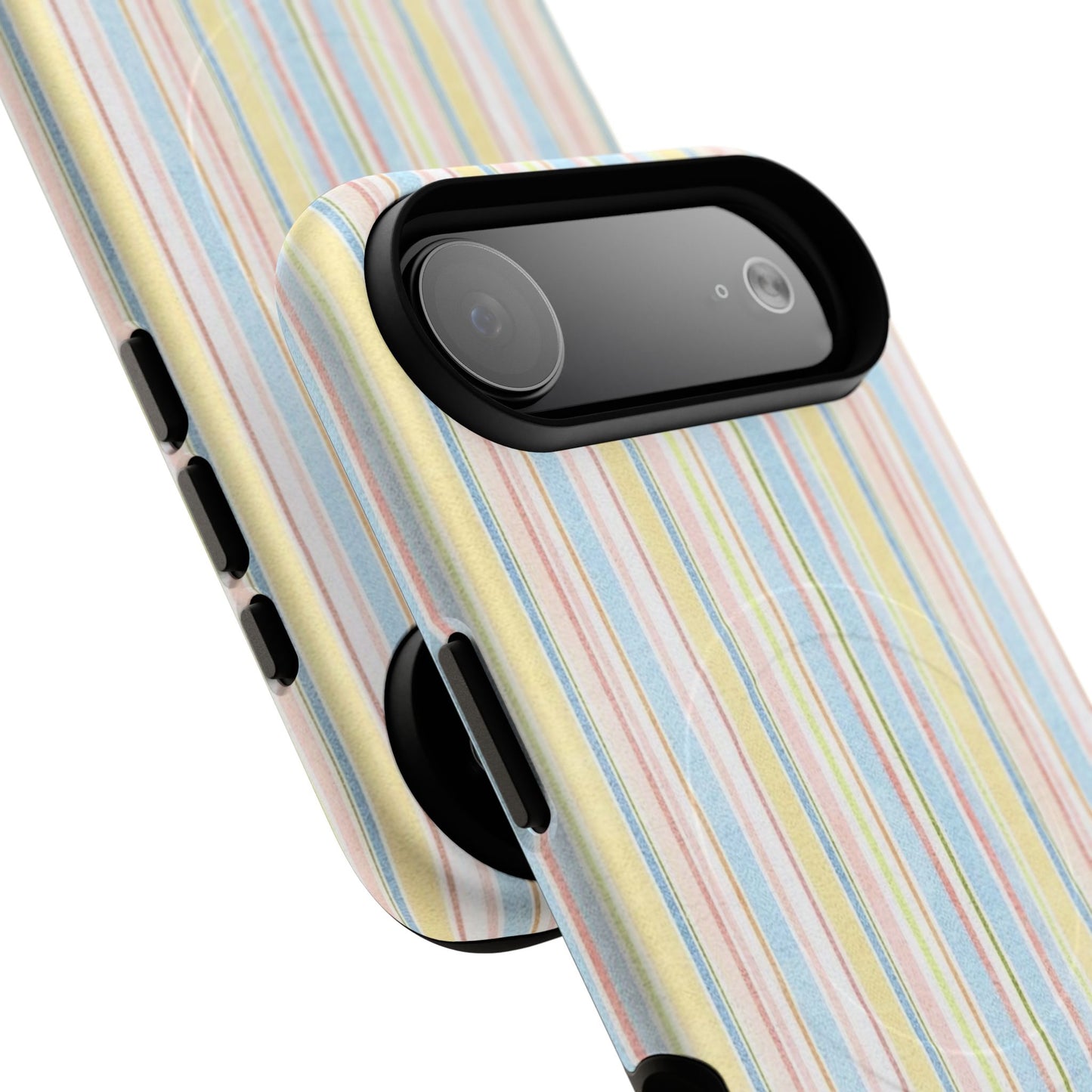 Striped Pastel Phone Case — Tough Magnetic Protection
