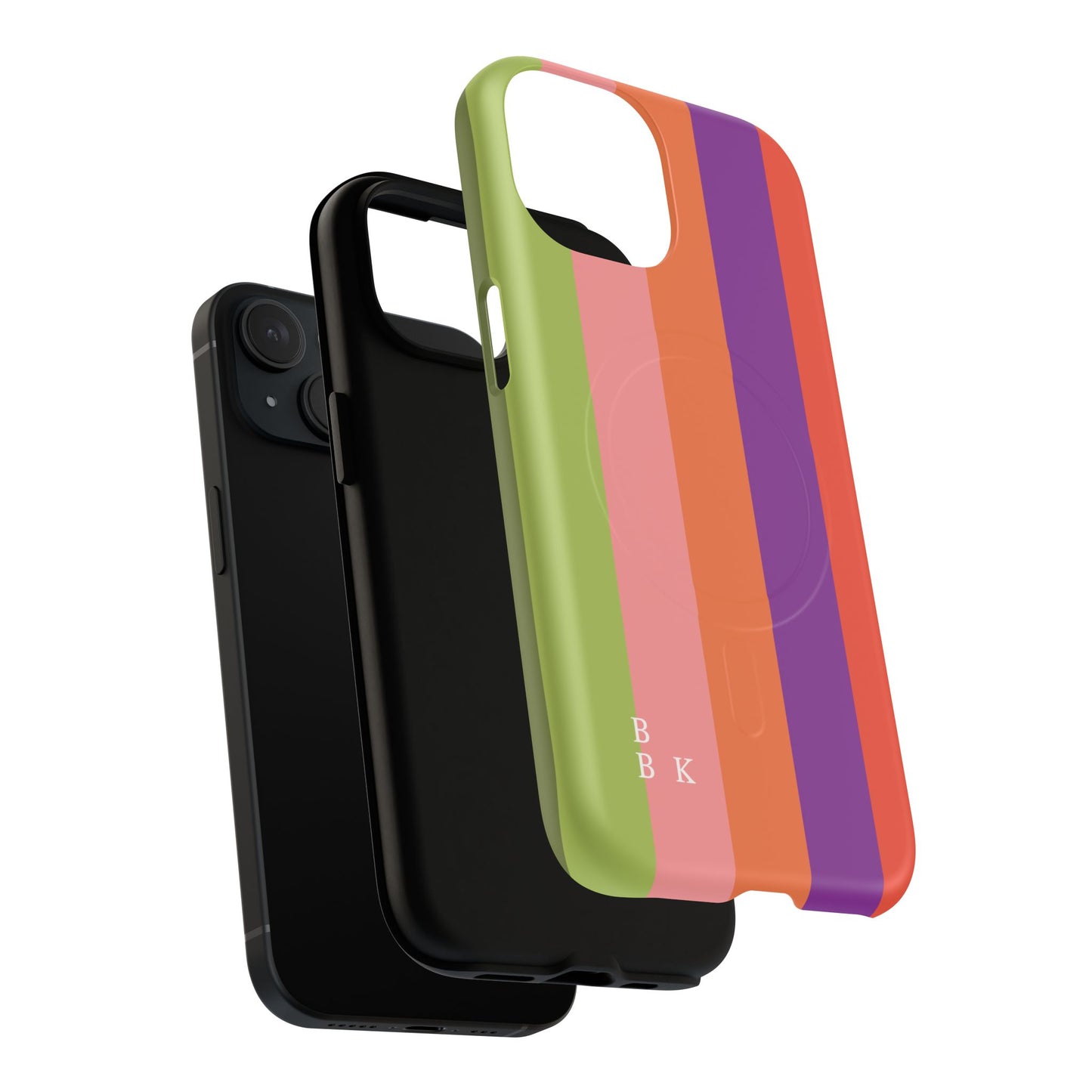 Bold Retro Stripe Magnetic Phone Case — Tough Protective iPhone Cover