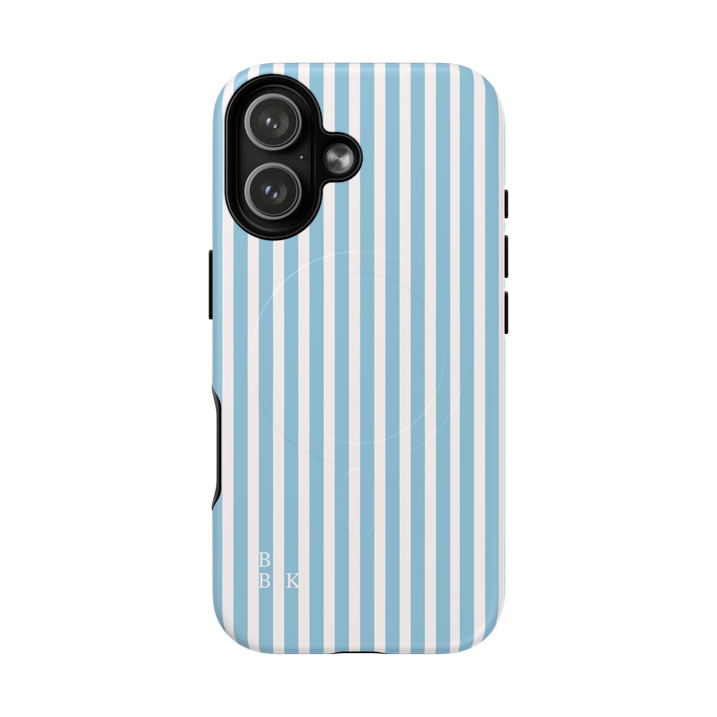 MagSafe Phone Case — Blue Vertical Stripe Tough Magnetic Protective Cover