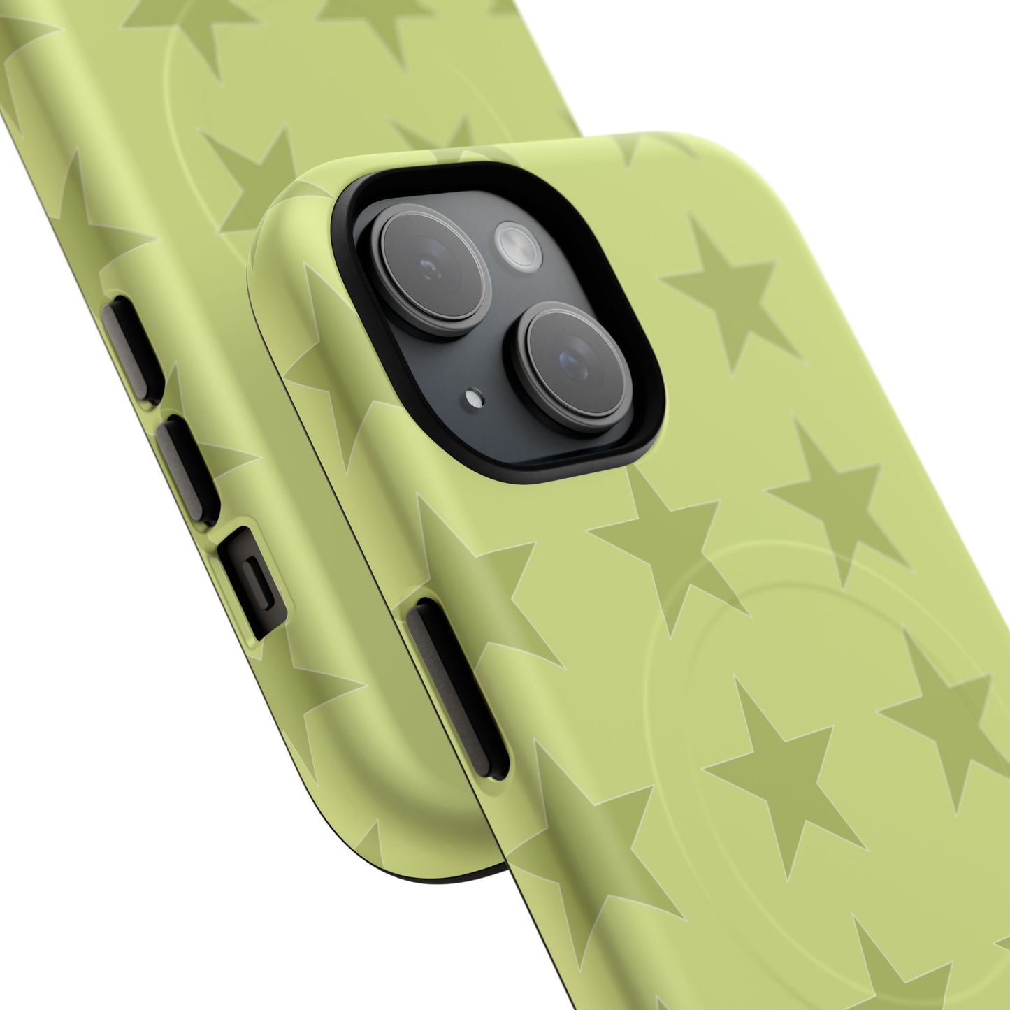 Olive Star Pattern Tough Magnetic Phone Case — Slim Protective iPhone Cover