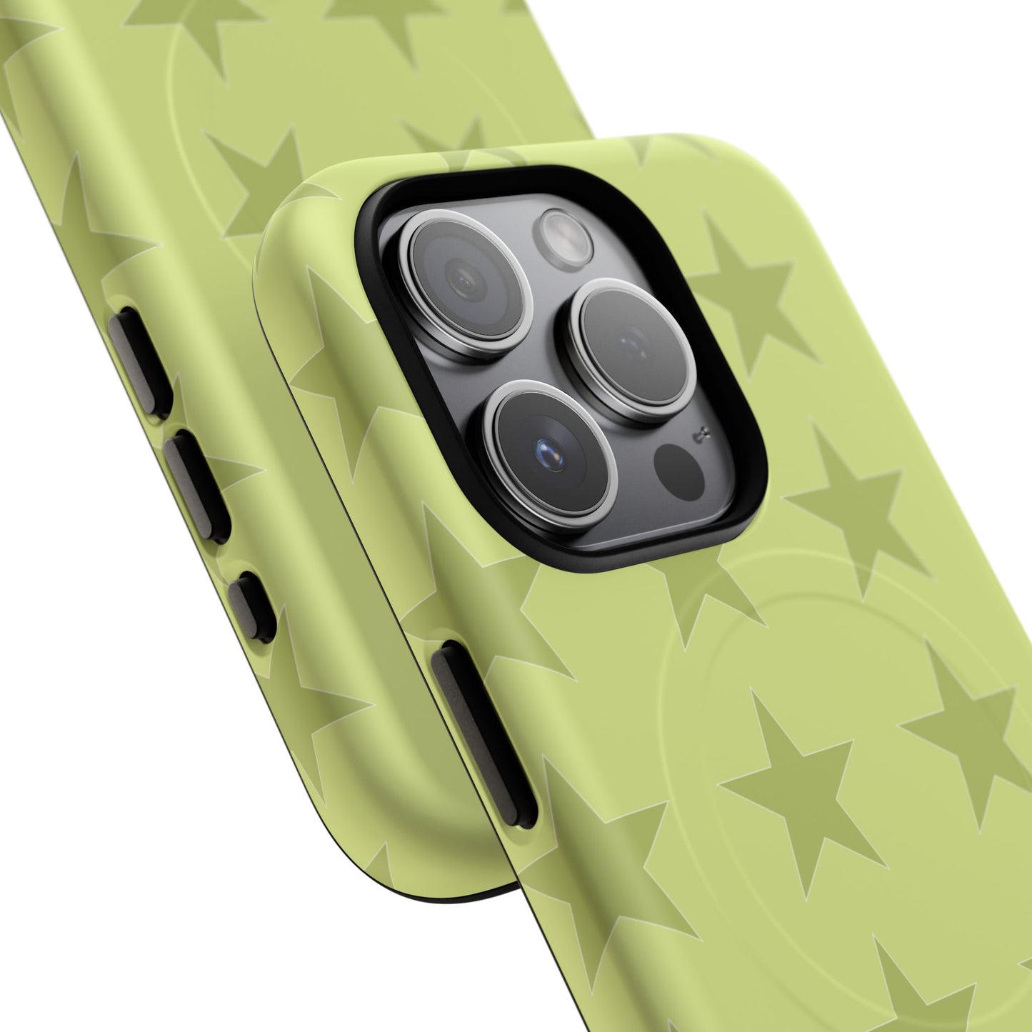Olive Star Pattern Tough Magnetic Phone Case — Slim Protective iPhone Cover