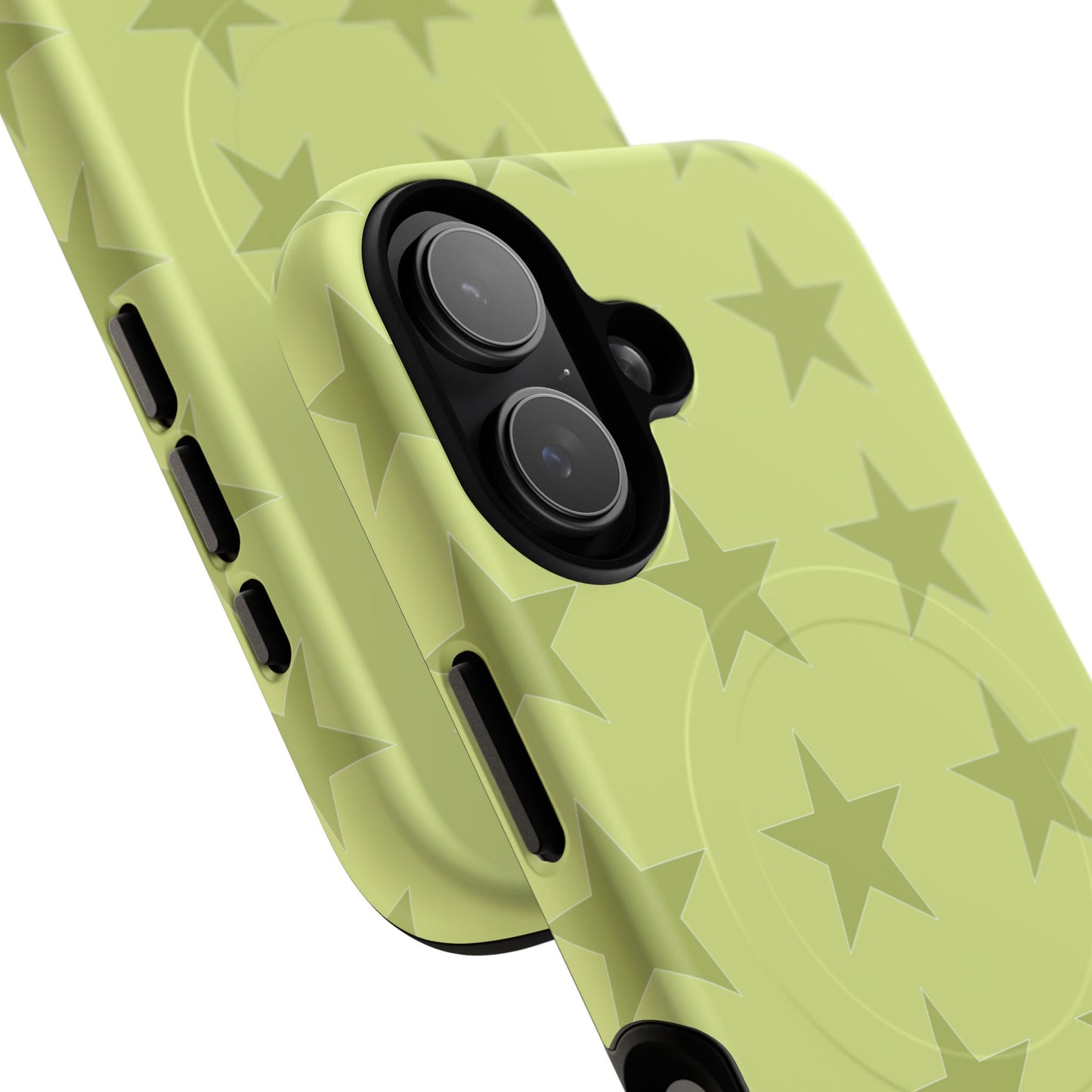 Olive Star Pattern Tough Magnetic Phone Case — Slim Protective iPhone Cover