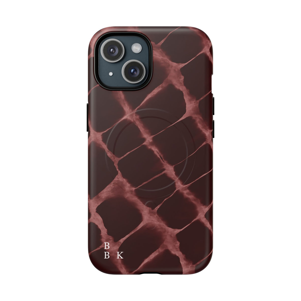 Magnetic Phone Case — Burgundy Marble Tough Protective Cover