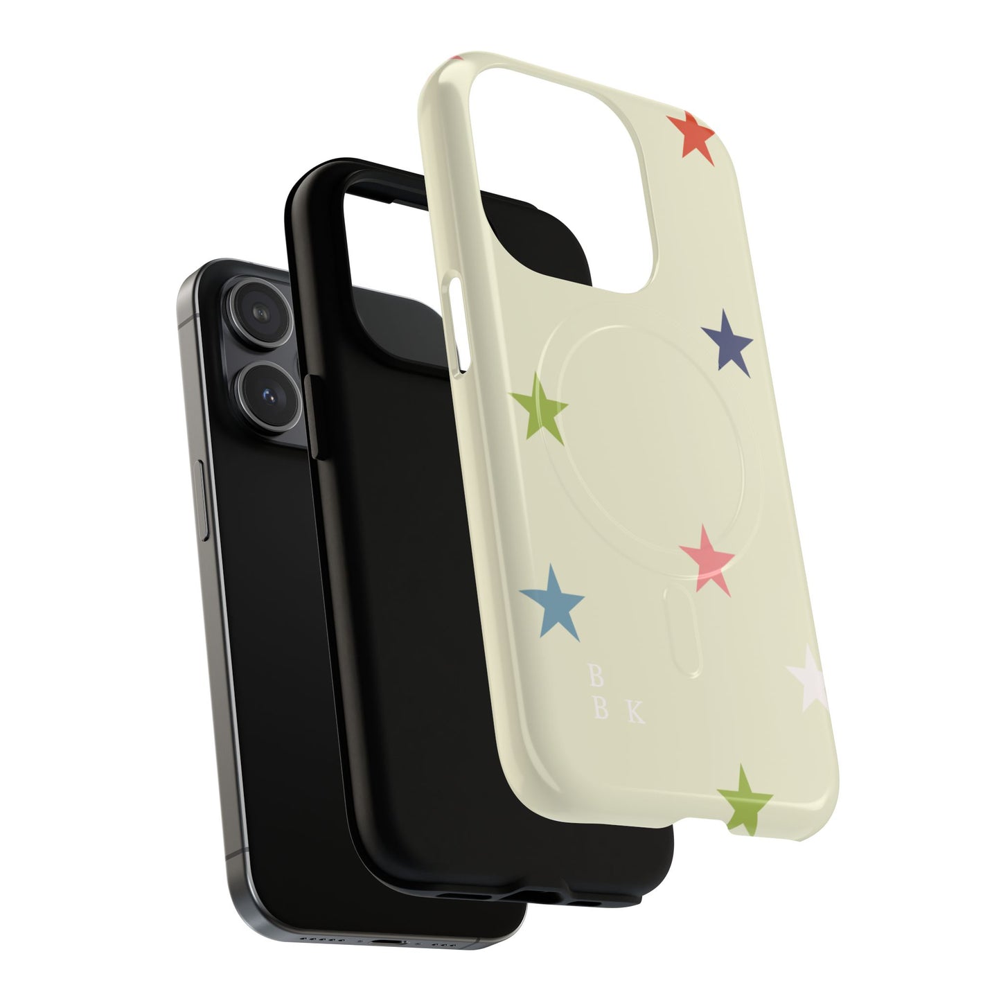 Magnetic Tough Phone Case — Colorful Star Pattern Protective iPhone Cover