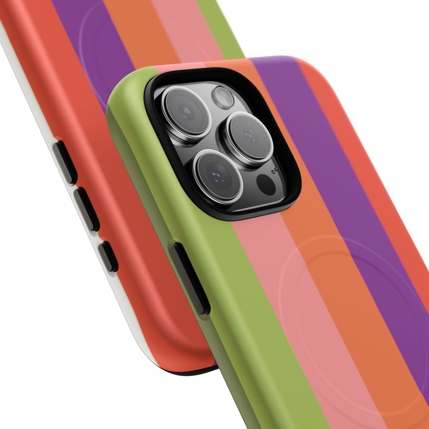 Bold Retro Stripe Magnetic Phone Case — Tough Protective iPhone Cover