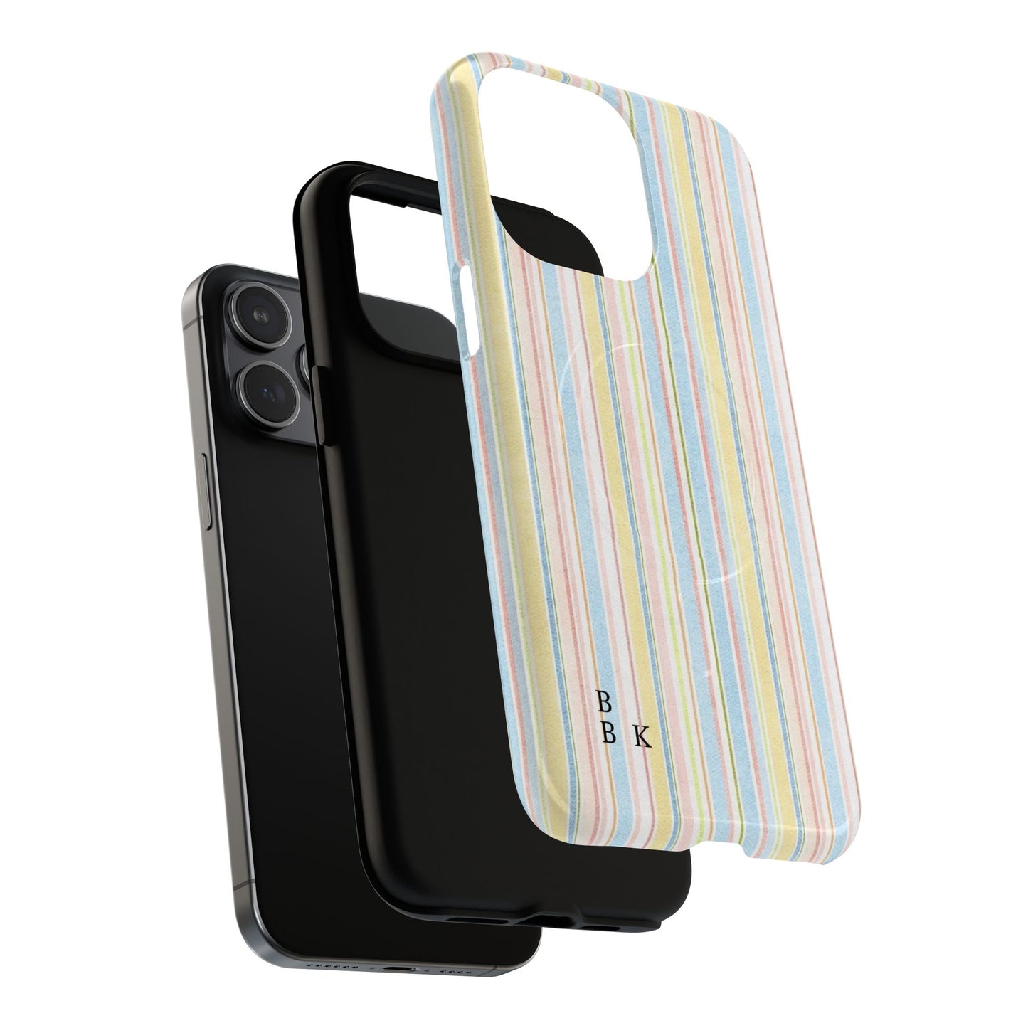 Striped Pastel Phone Case — Tough Magnetic Protection