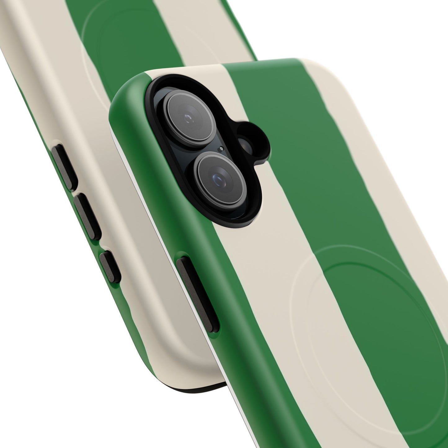 Green Stripe Tough Magnetic Phone Case — Custom Monogram BBK