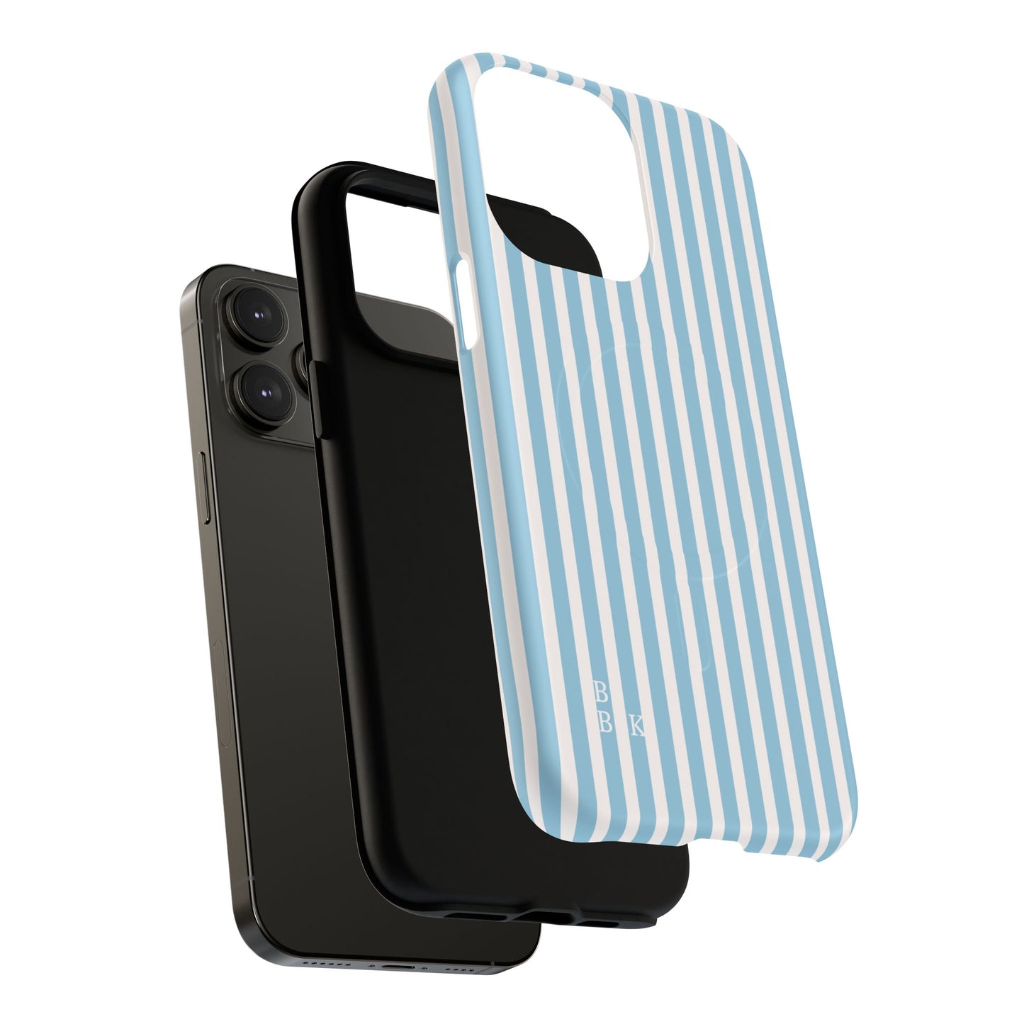 MagSafe Phone Case — Blue Vertical Stripe Tough Magnetic Protective Cover